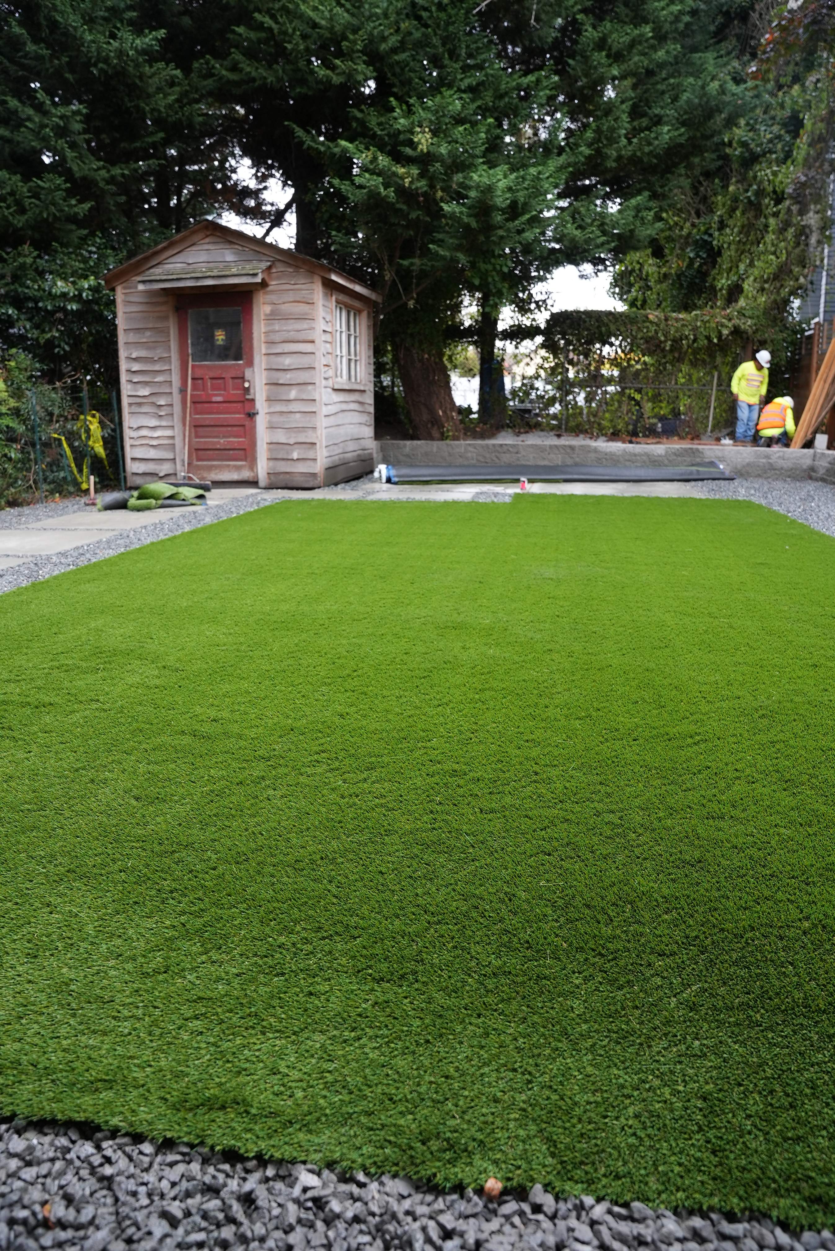 Turf Installation, Retaining Wall & Concrete Walkway | Seattle  by Jireh Asphalt & Concrete Inc 