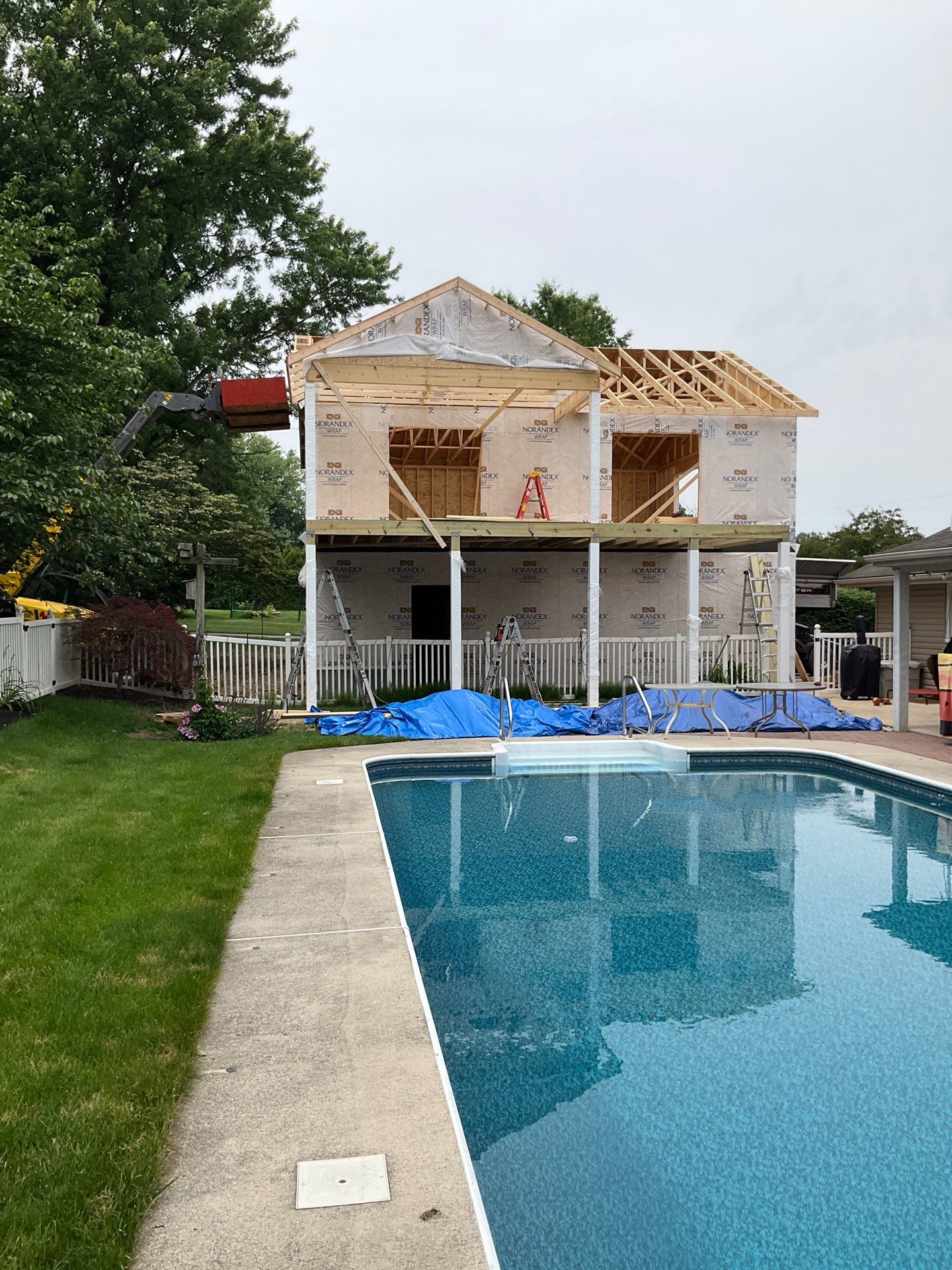 Two-Story Residential Addition and New Garage in Hummelstown by Esh Builders
