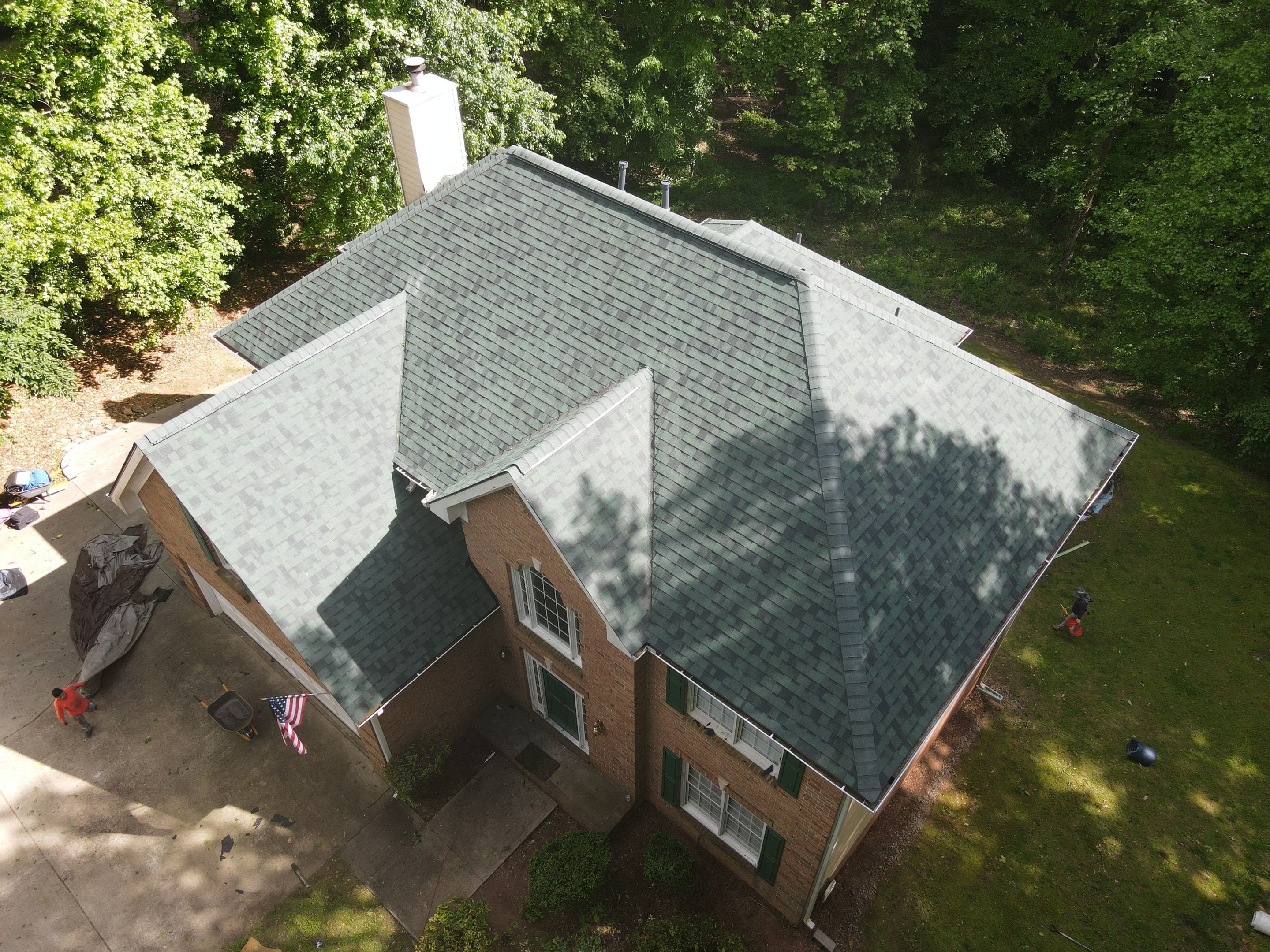 Residential Roofing Installation using Owens Corning Chateau Green  by Inspector Roofing and Restoration