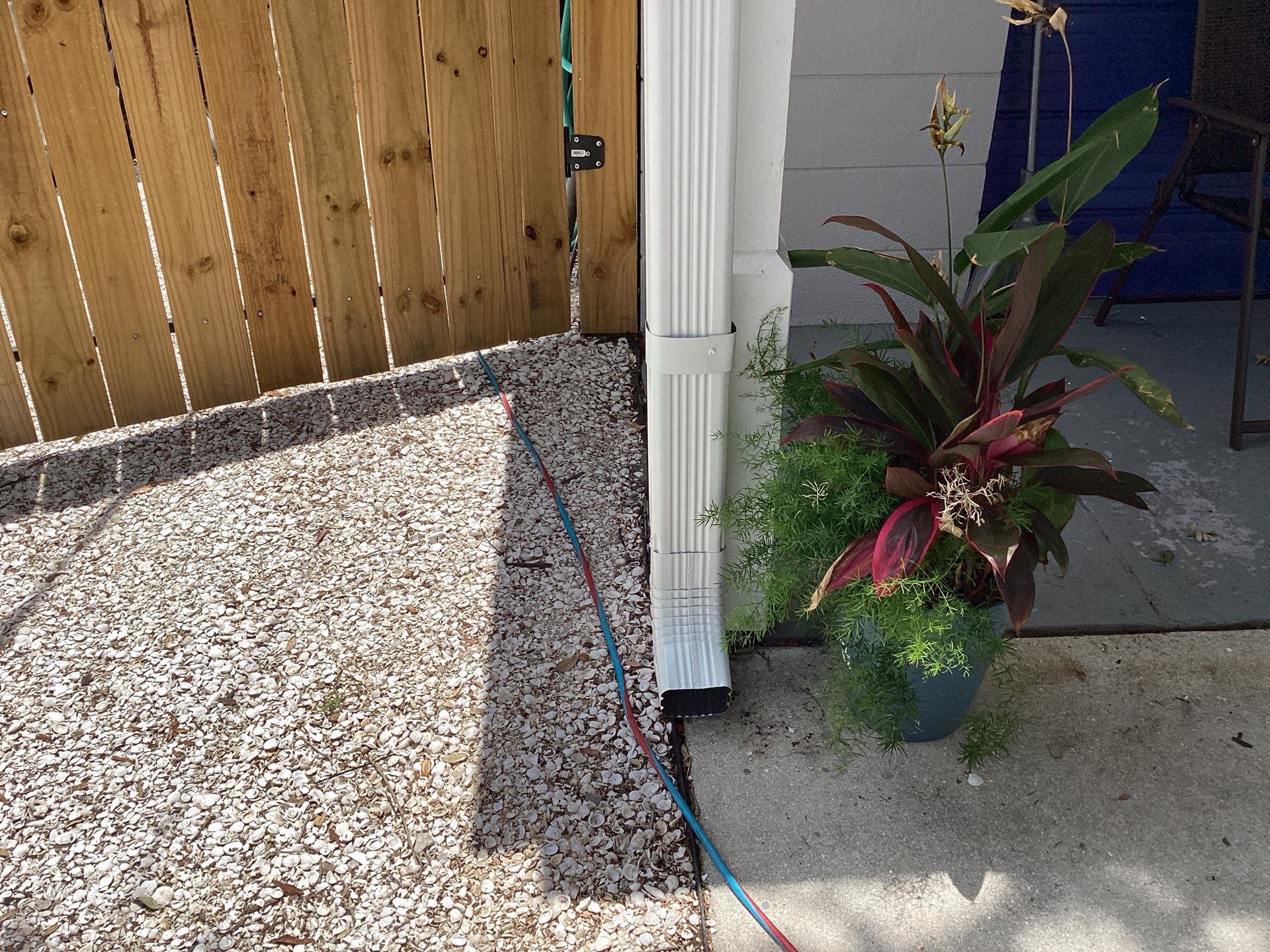 White K Style Seamless Gutters using 3X4 Elbow Downspout in Sarasota FL by Gutter Professors