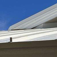 .032 Aluminum 1.5" Mechanical Seam Solar White  by Total Roofing System The Metal Roof Experts