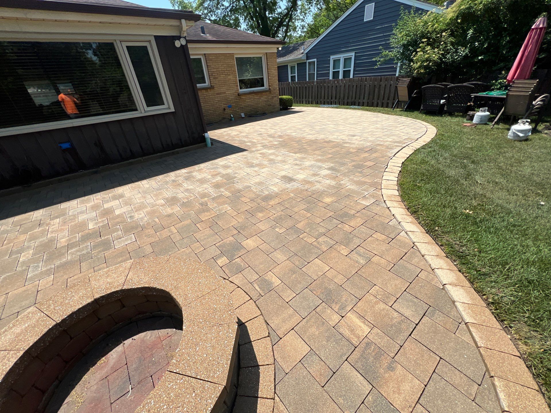 Brick Paver cleaning and sealing by Northern Power Washing LLC.