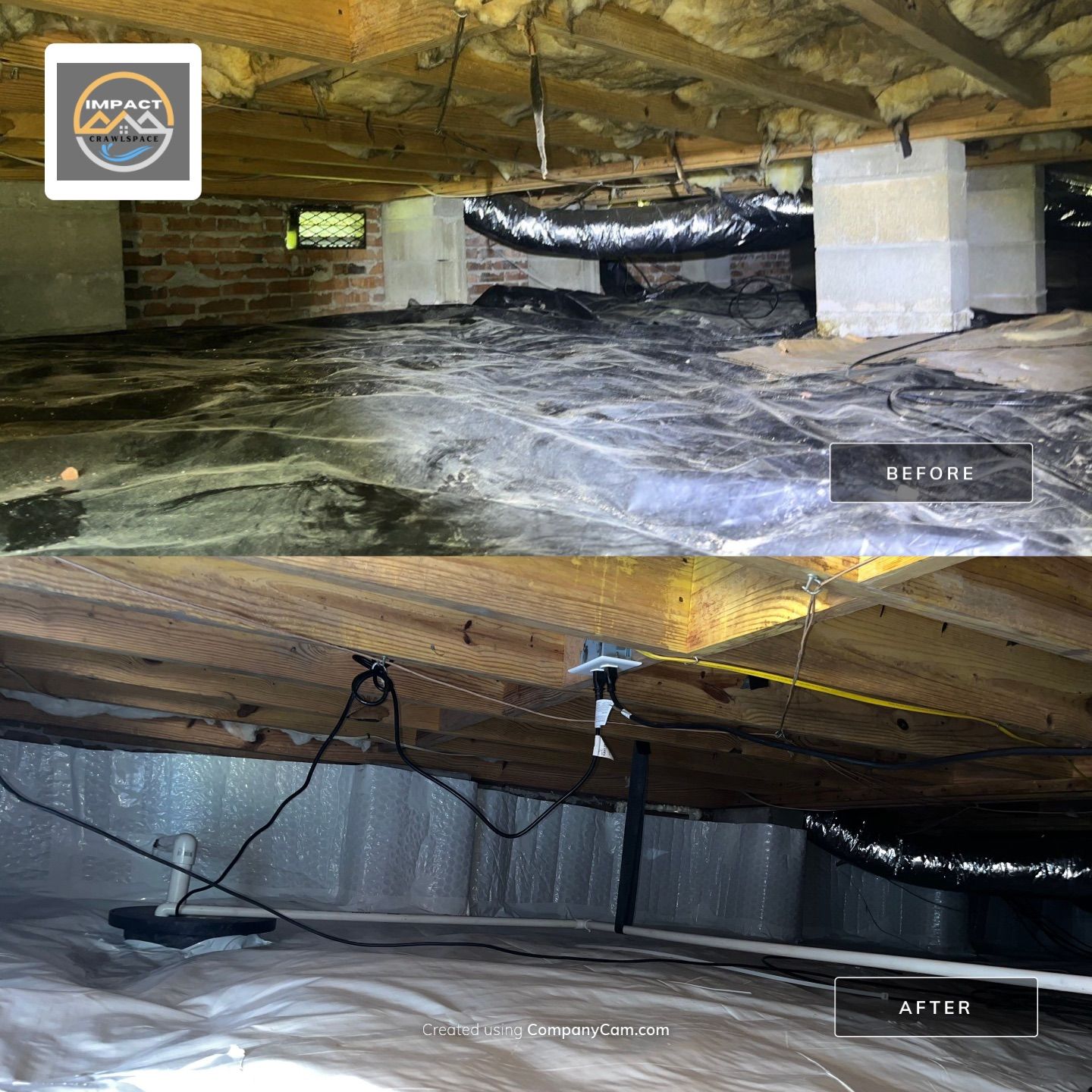Impact Choice Encapsulation using YCS Pro Cleaner by Impact Crawlspace