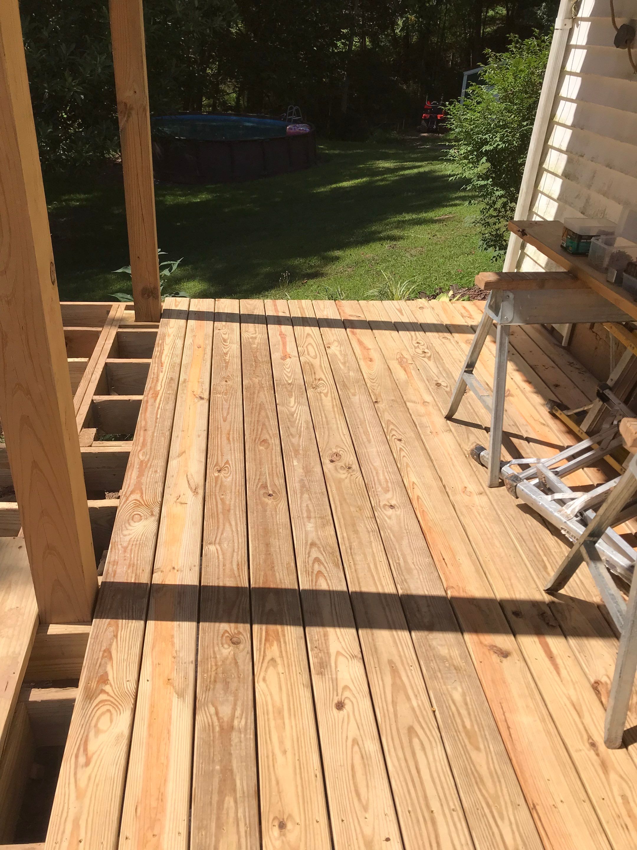 Deck Installation using Pressure Treated Lumber by Secure Construction Company Inc