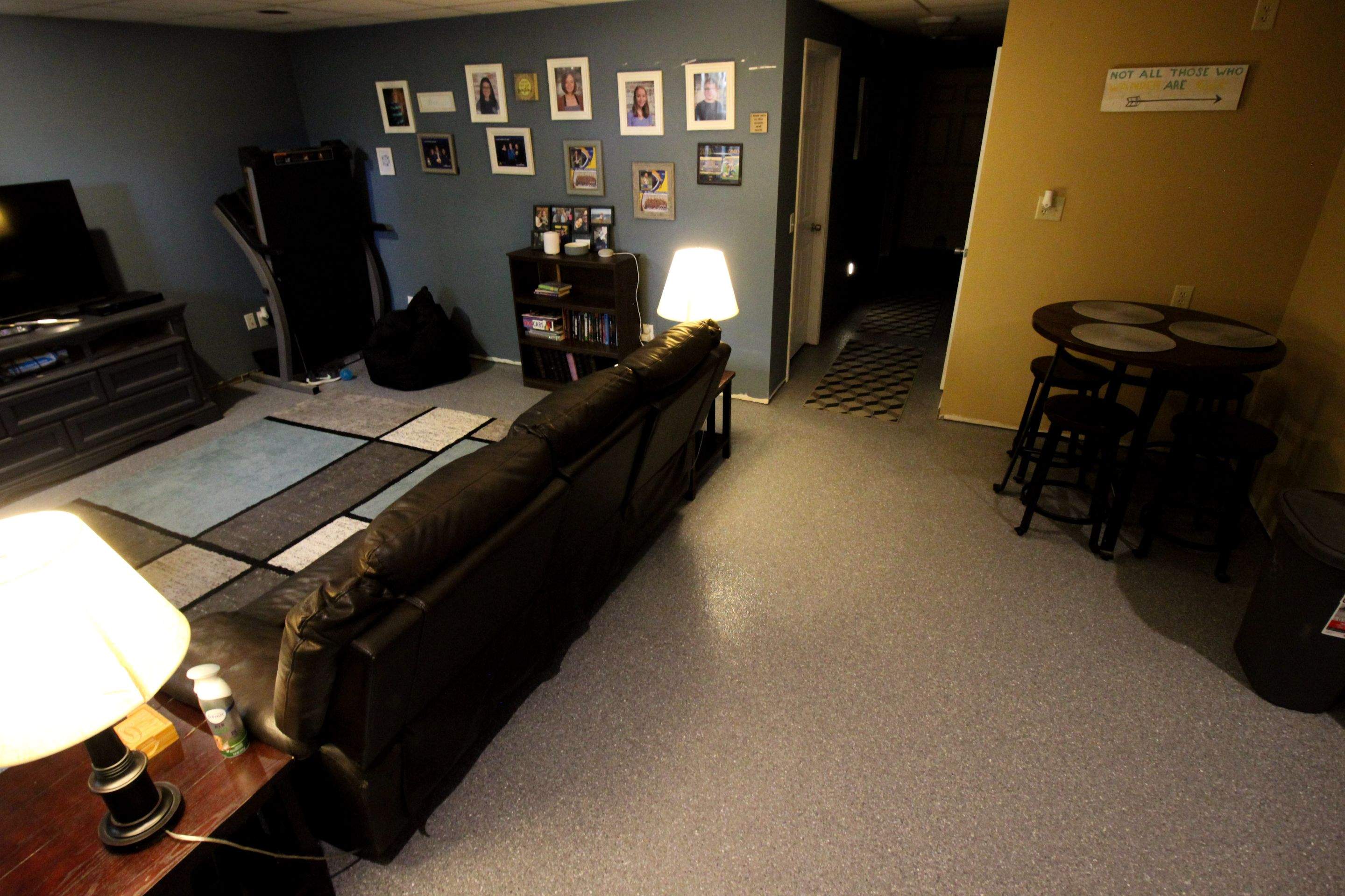 Basement Floor using Granite by Your1DayFloor.com