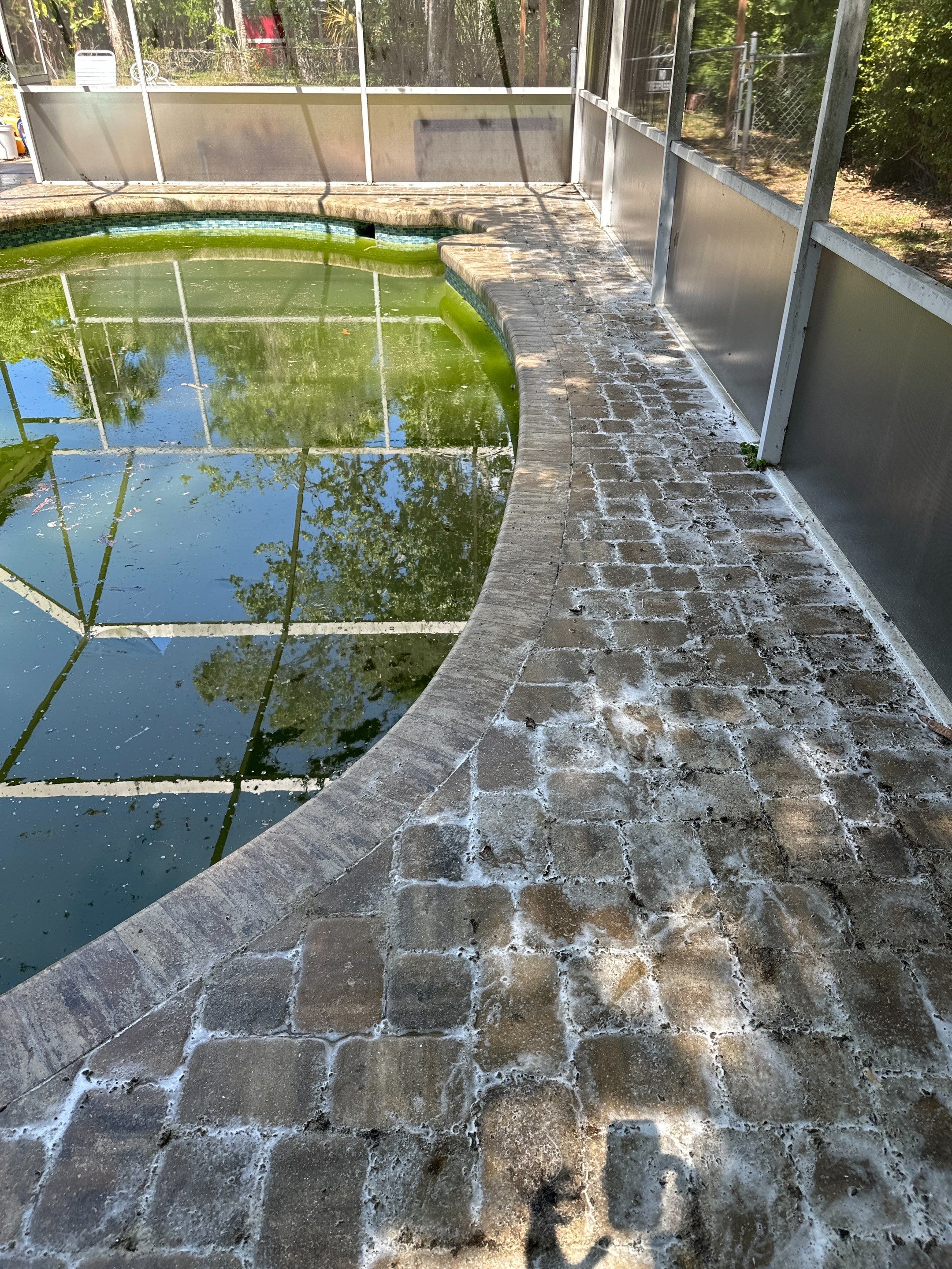 Paver Pool Deck Cleaning in Fair Oaks, Bradenton, FL | Sunshine AquaWash by Sunshine AquaWash