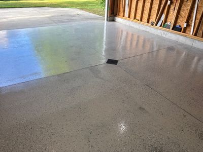 Custom Epoxy Flake Garage Floor Installation in Norton Shores