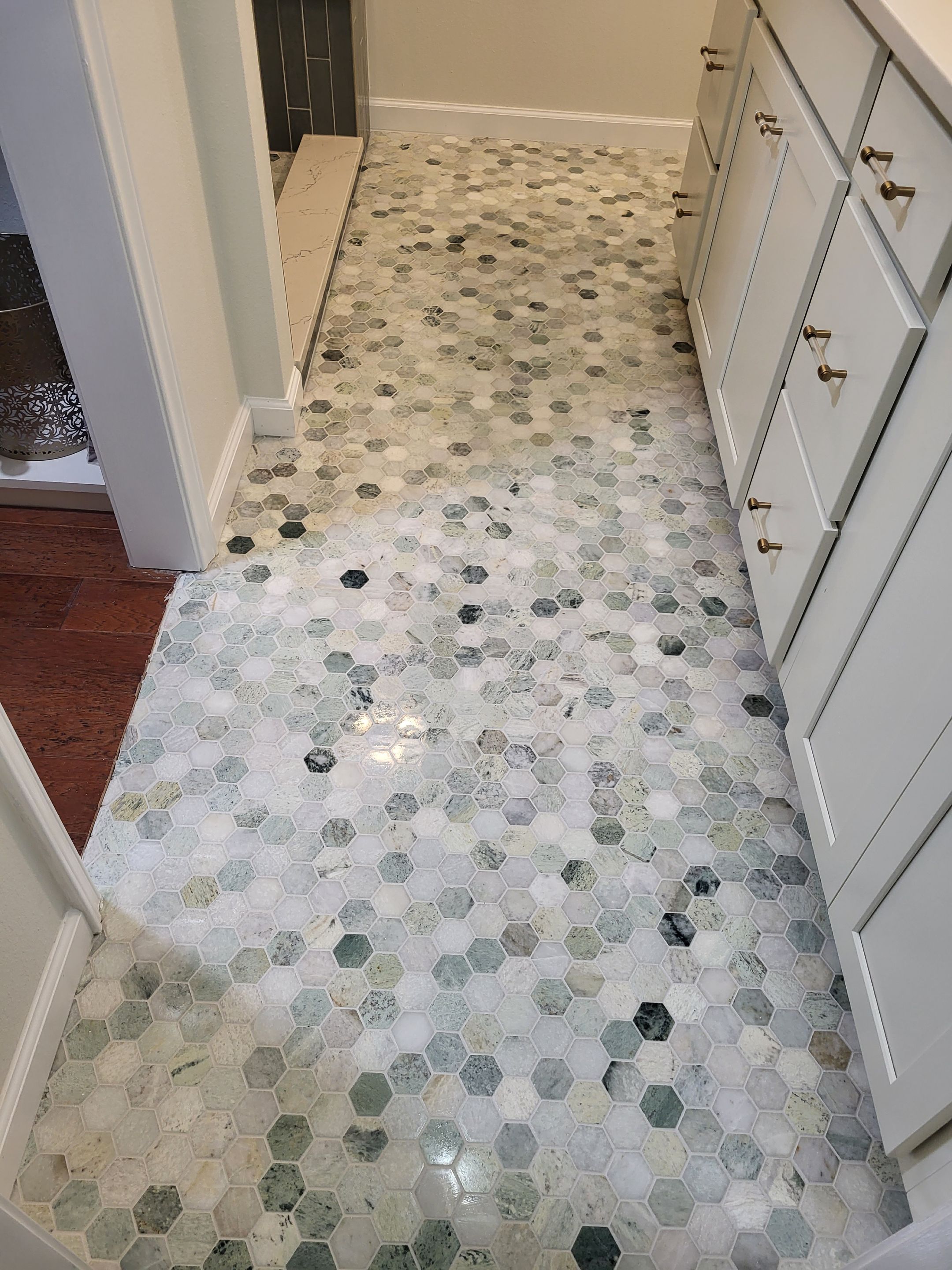 Sage Tile Bathroom Update by Legacy Bath and Kitchen 