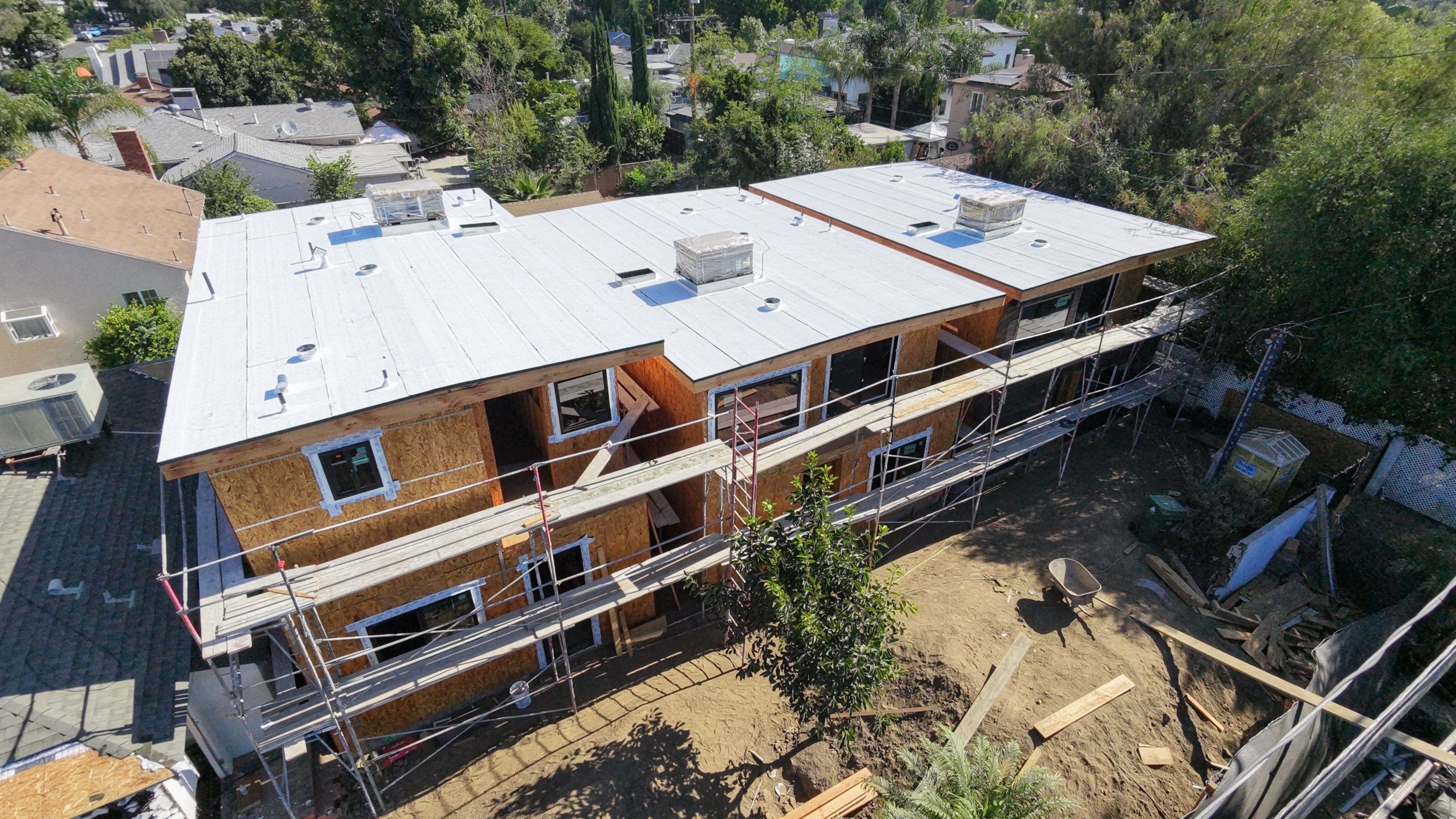New Multi-Unit Residential Framing and Flat Roof Installation in Van Nuys by Hull Brothers Roofing