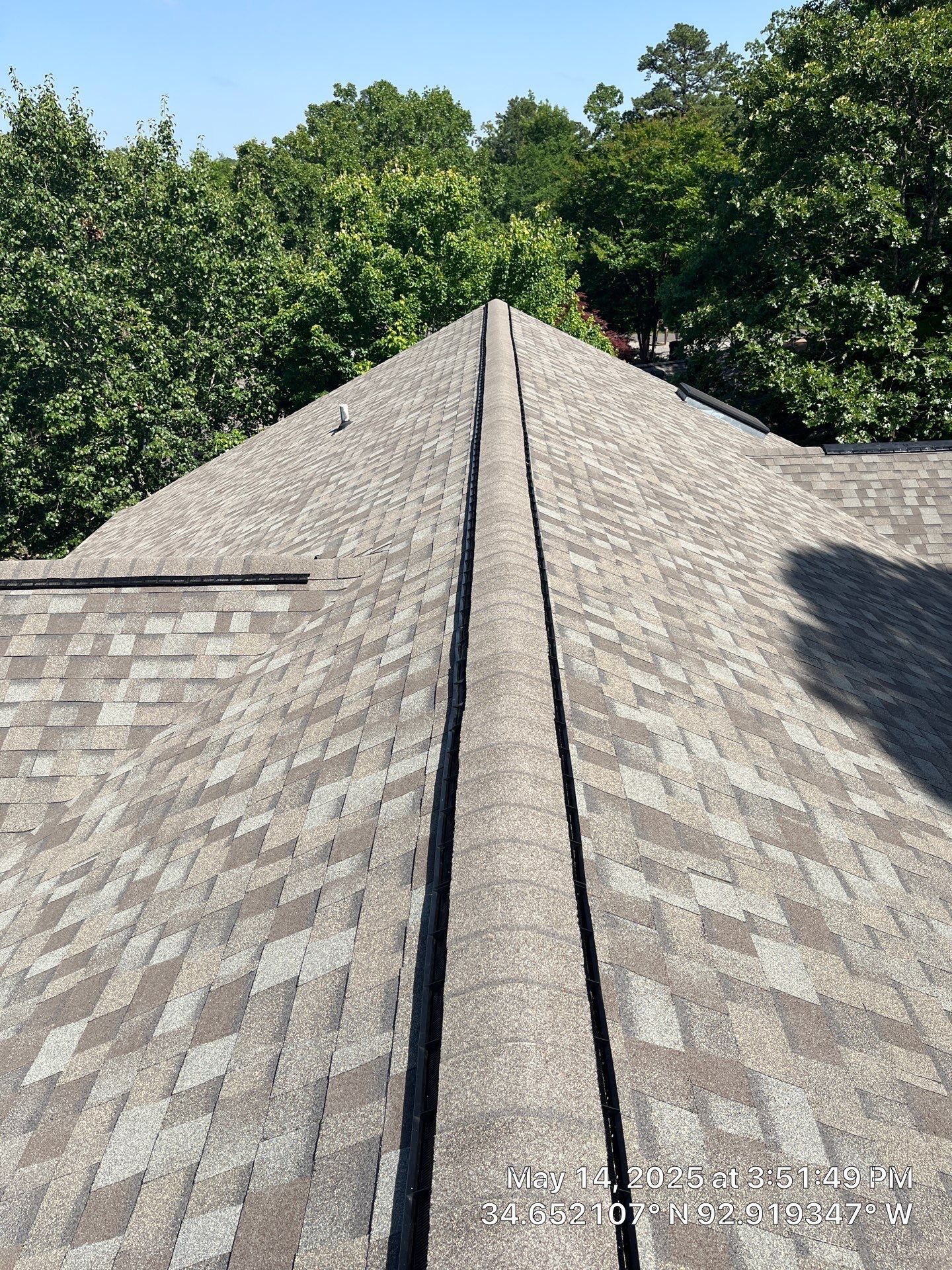 Architectural Shingle Roof Replacement and Skylight Installation in Hot Springs Village by Temple Roofing and Exteriors