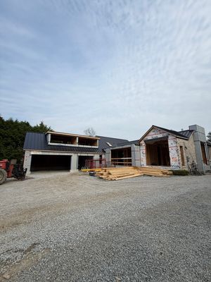 Custom Home Jet Black 24 GA Standing Seam Roof 