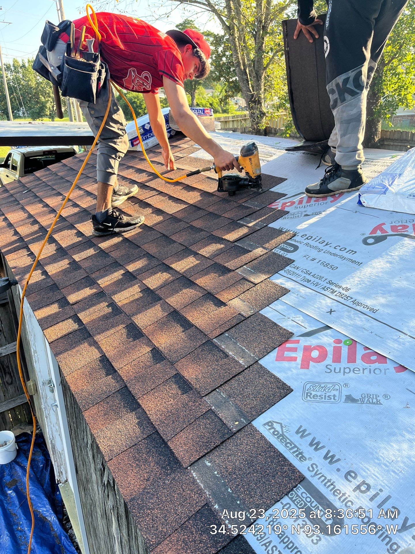 GAF Timberline HDZ Roof Replacement and Decking Repair in Hot Springs by Temple Roofing and Exteriors