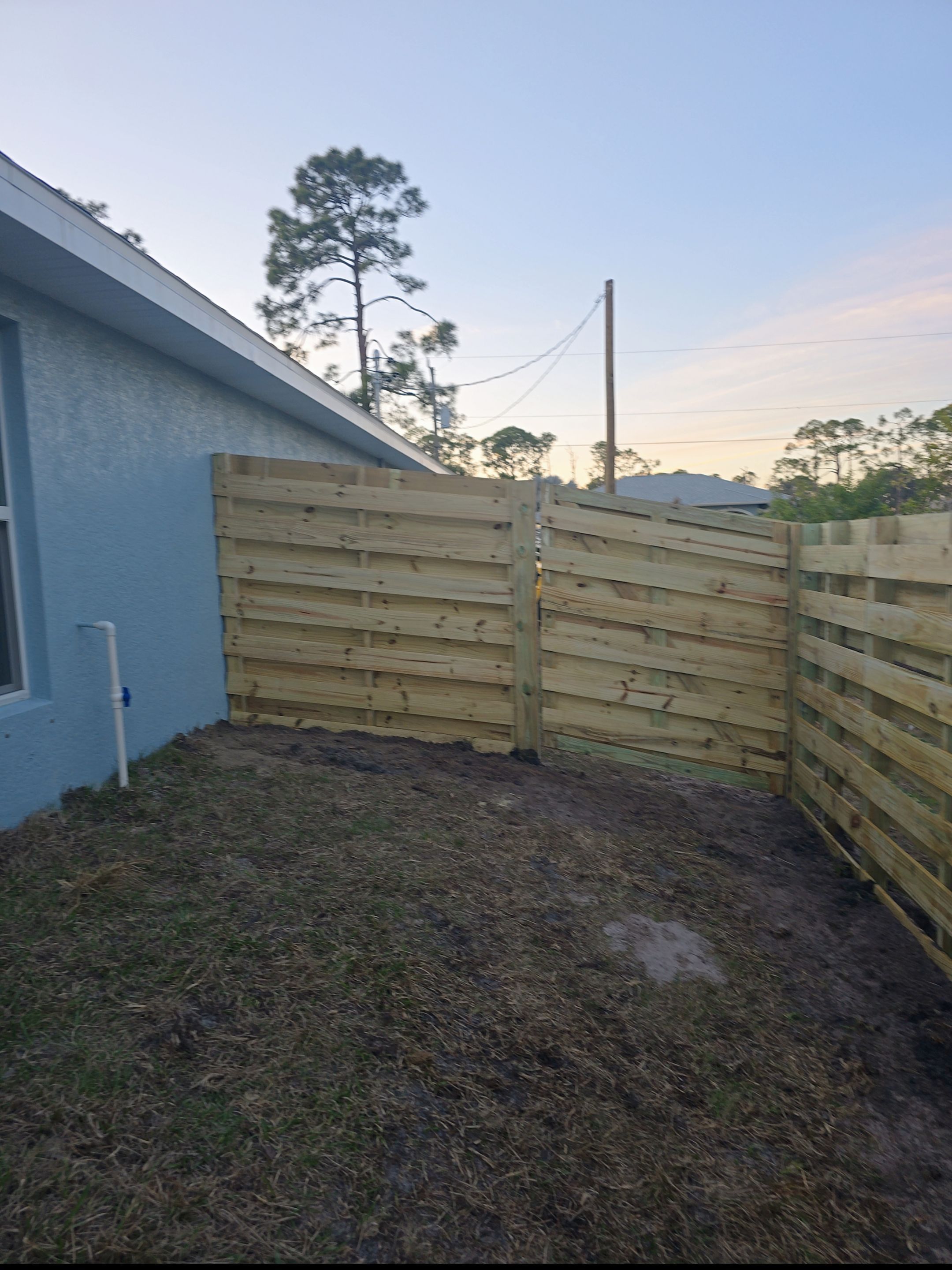 Horizontal Wood Shadowbox in North Port by True Fence LLC