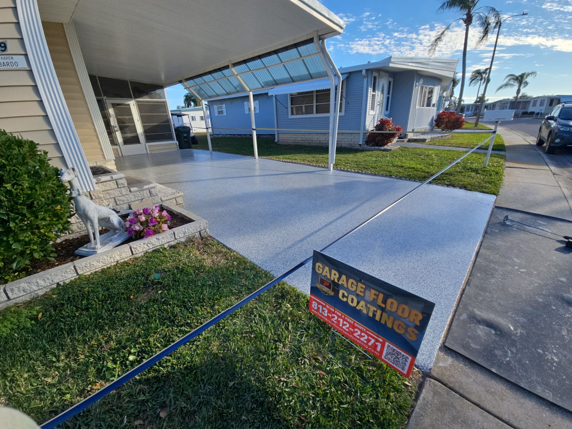 Largo, FL Driveway Concrete Coating by Performance Floors & Coating