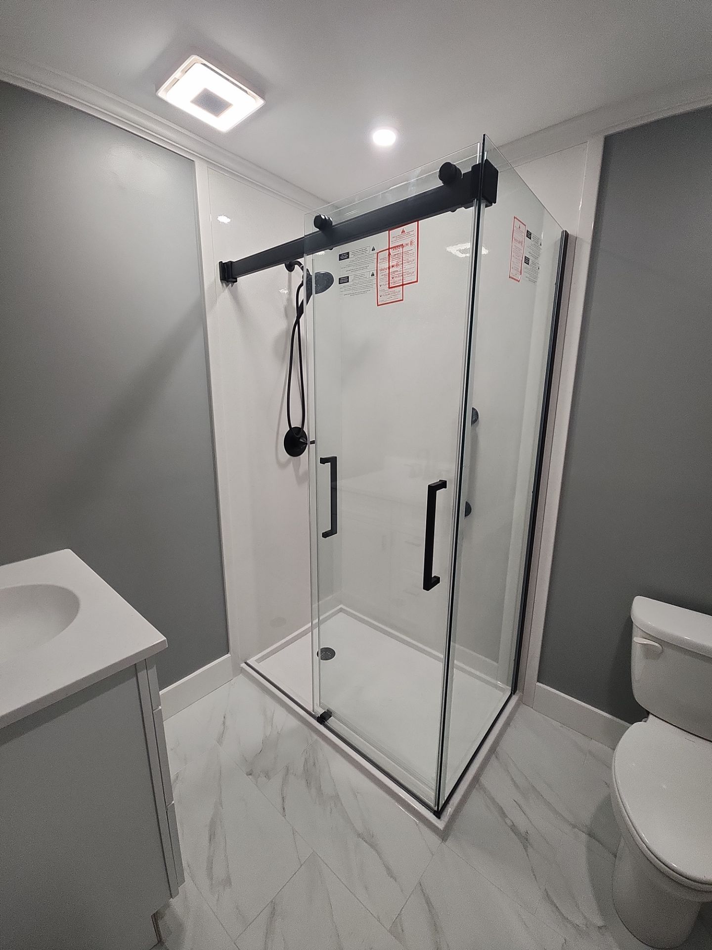 Bathroom Remodel using Onyx by The Shower Company