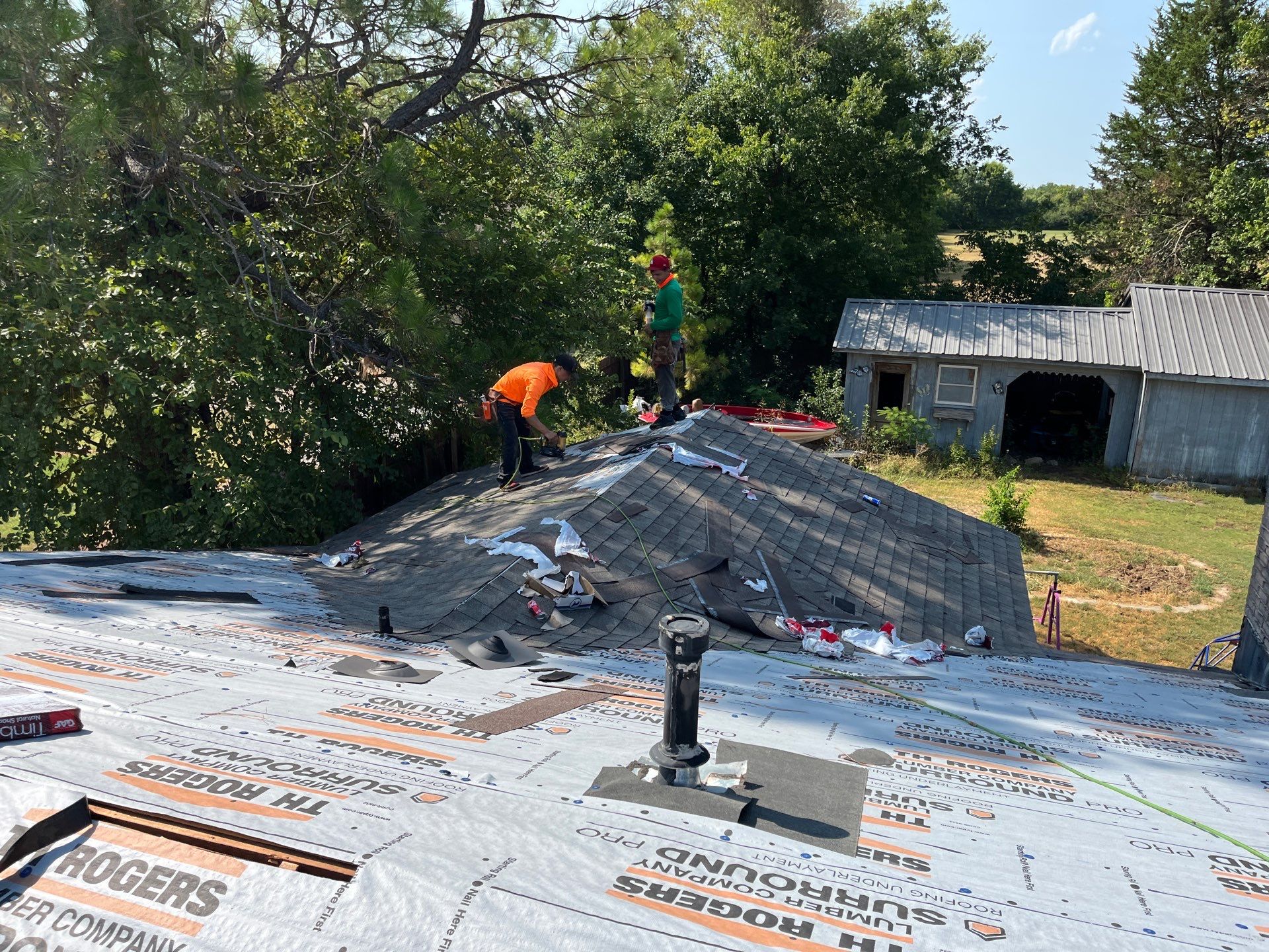 GAF Timberline Architectural Shingle Roof Replacement in Wynnewood by BANA Roofing and Solar Supply