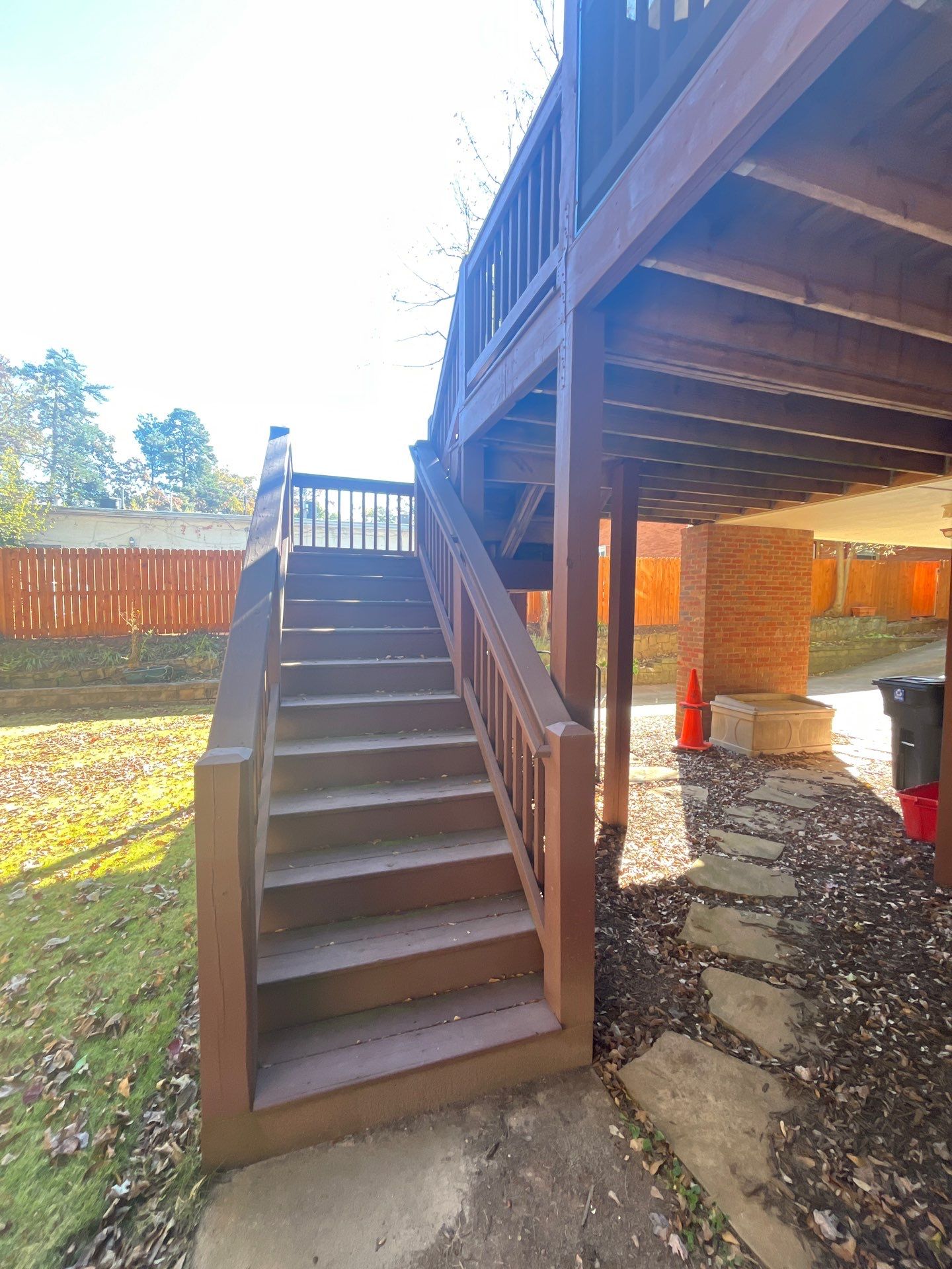 Deck Resurface using Trex and Deckorators ALX Contemporary railing by Nelson Exteriors 