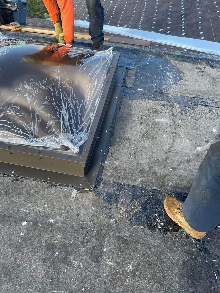 Complete Chimney Rebuild + Tile & Flat Re-Roof  by Morton Roofing, Inc.