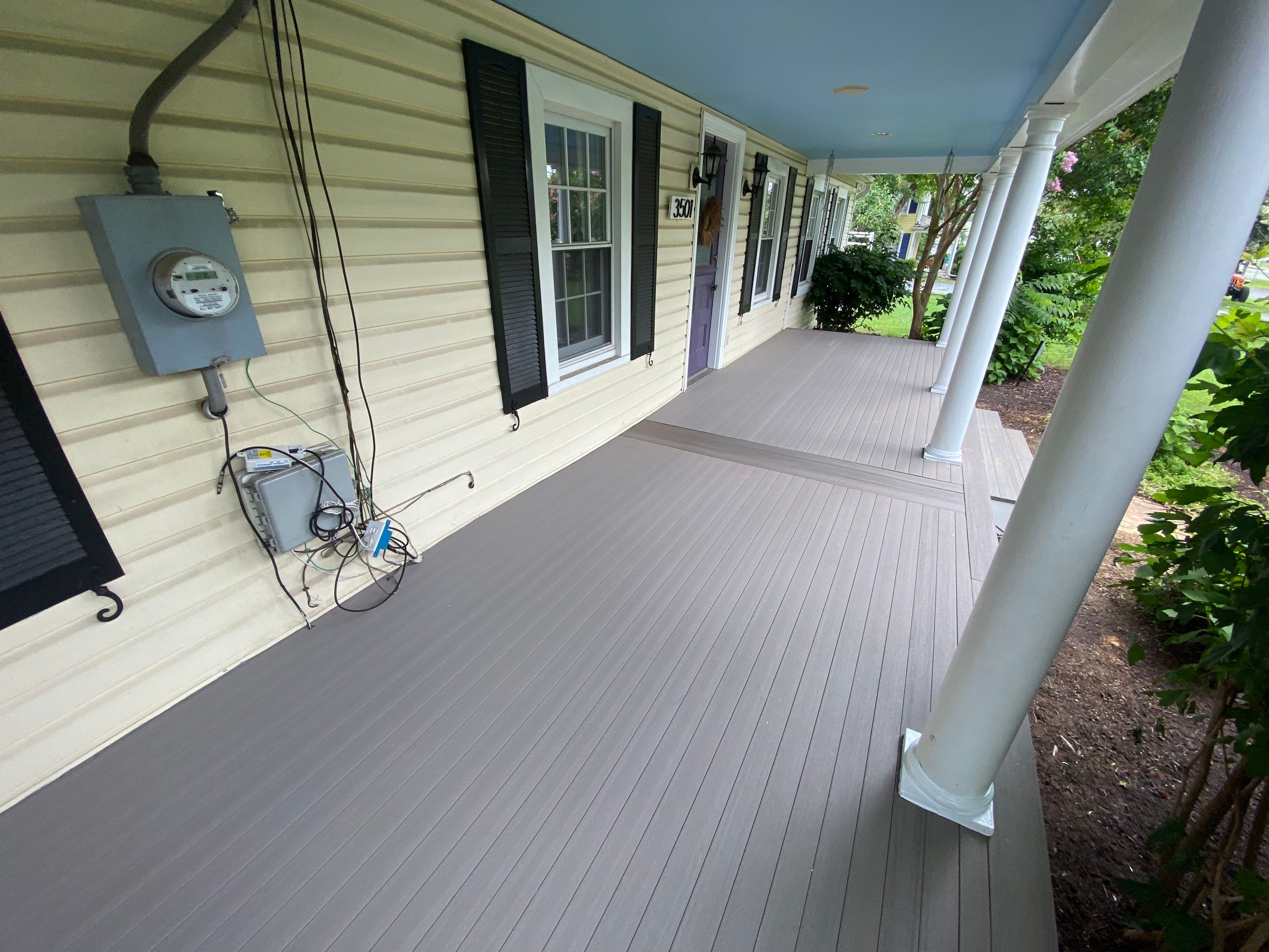 Front Porch Transformation using Timbertech Decking by The Smet Companies, LLC