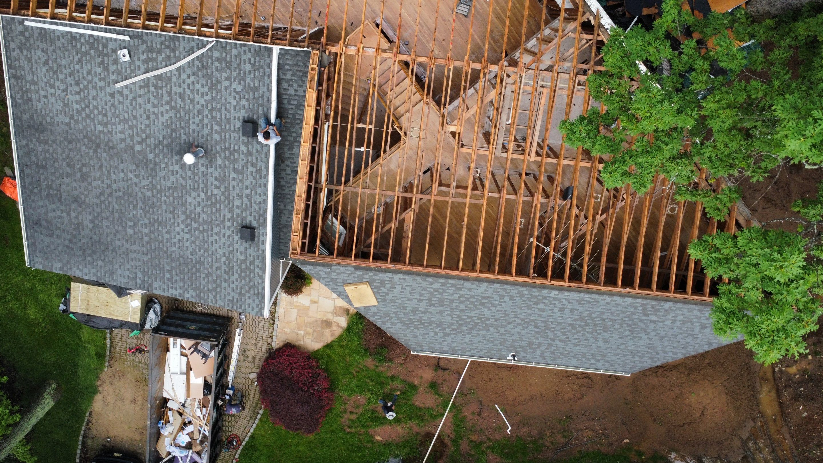 Residential Roofing Installation using Aluminum 032GA - Color Matte Black by CMNG LLC