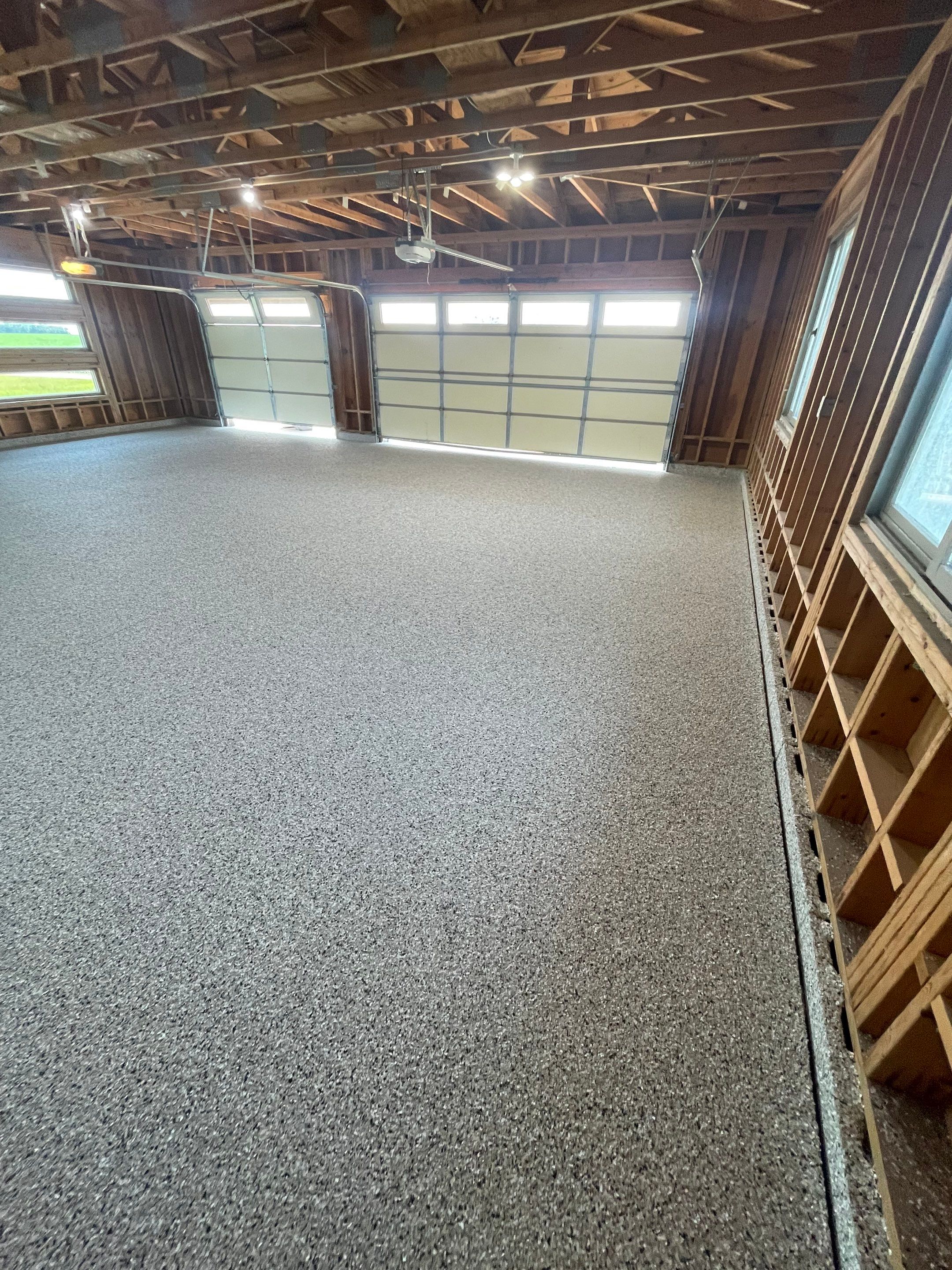 Cabin Fever Coating for Detached Garage in Dell Rapids by Select Painting, Coatings & Garage Cabinets