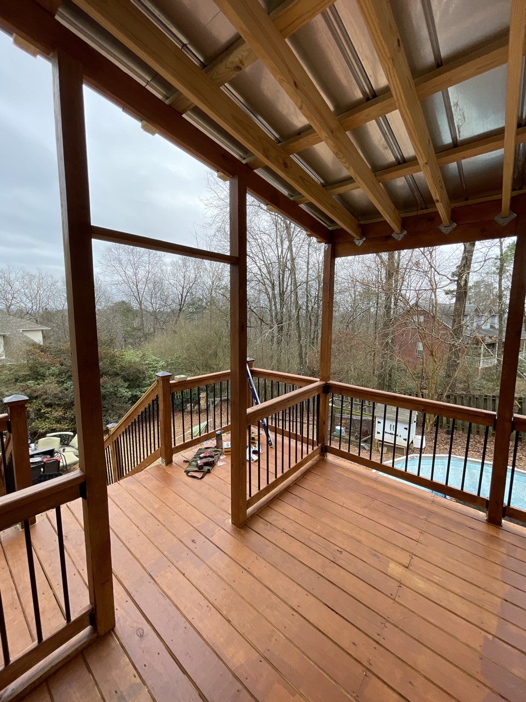 Balmoral Estates Screened Deck  by Pillar and Pine