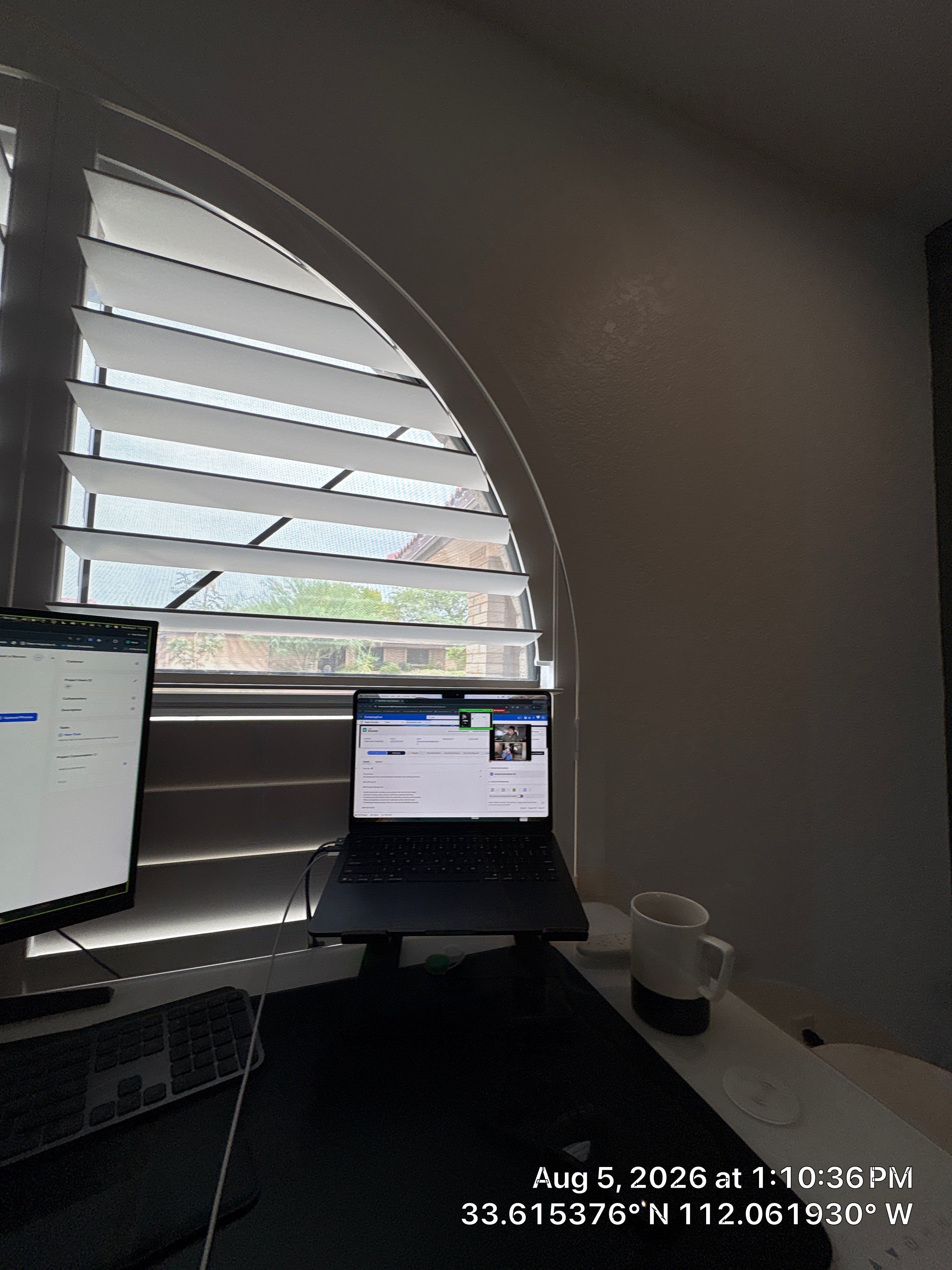 Phoenix Home Office Remodel with Custom Media Wall and Shutters by CompanyCam Sales Demo