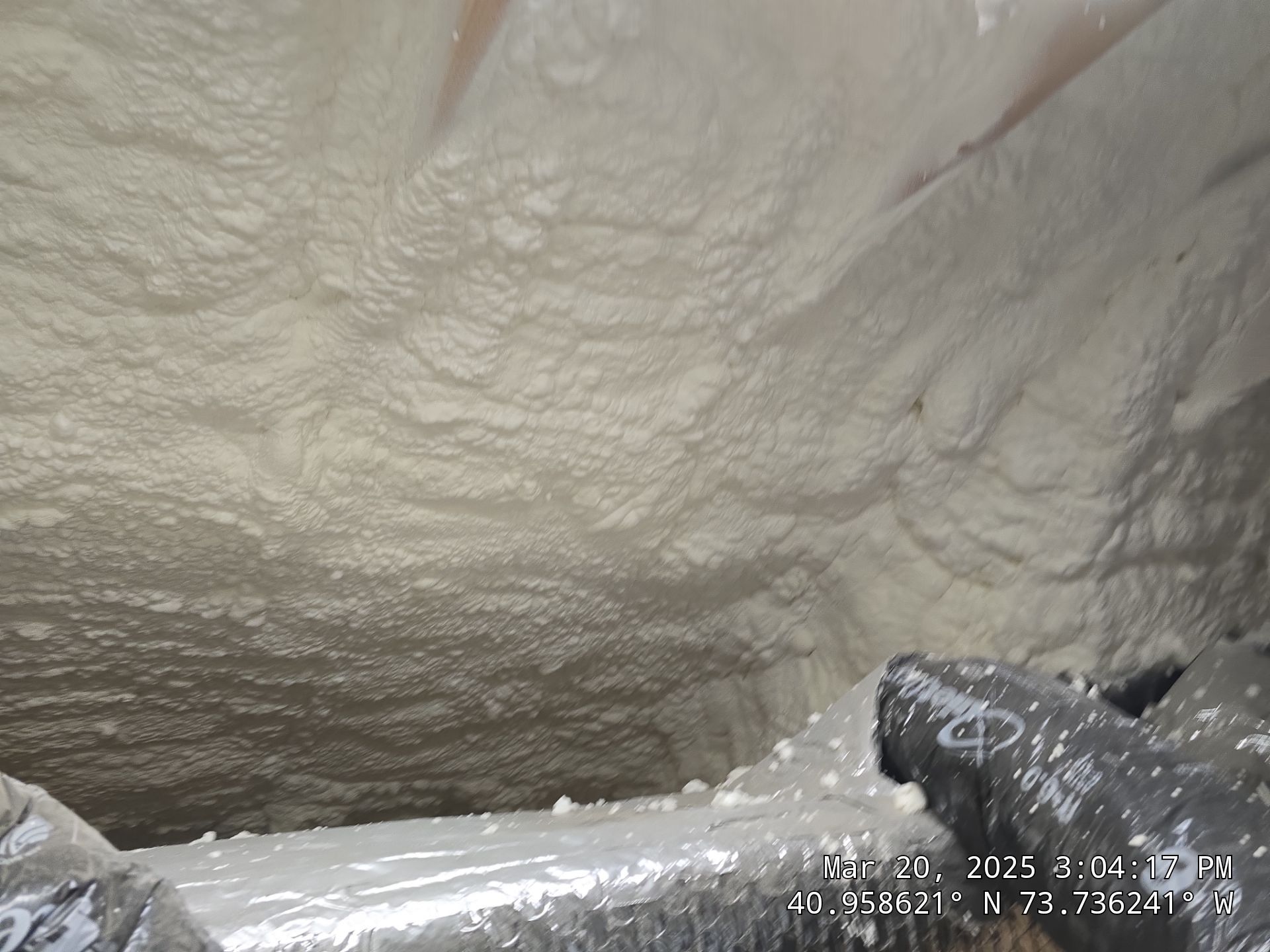 Attic Insulation using open cell spray foam by NYS Foam & Energy