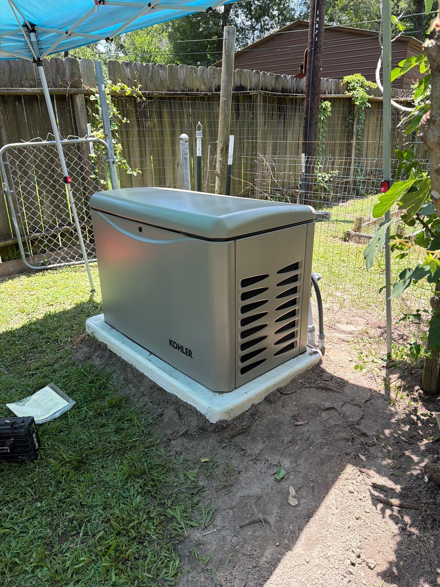 Kohler Air-Cooled Standby Generator Installation in Conroe, Texas by GenTex Elite Services