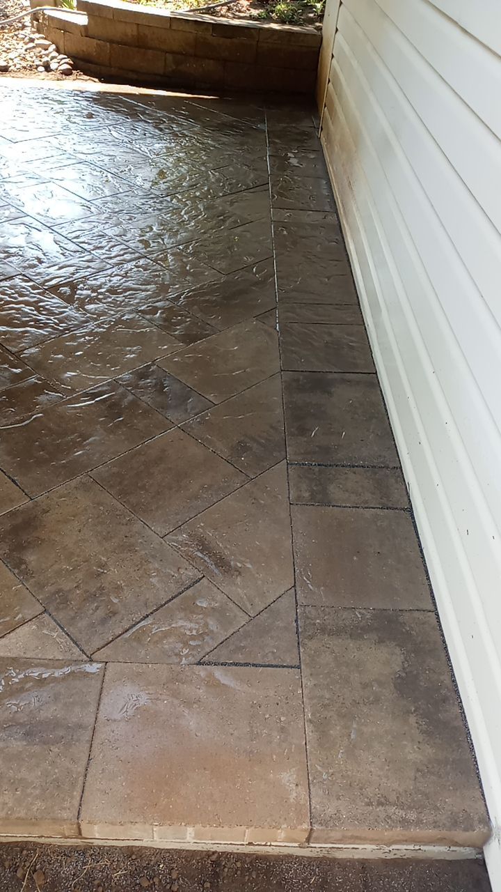 Back Yard Paver Patio by LAND ESCAPES LLC