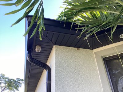 Black Seamless Gutters using 6 Inch Seamless Gutters in Cape Coral FL