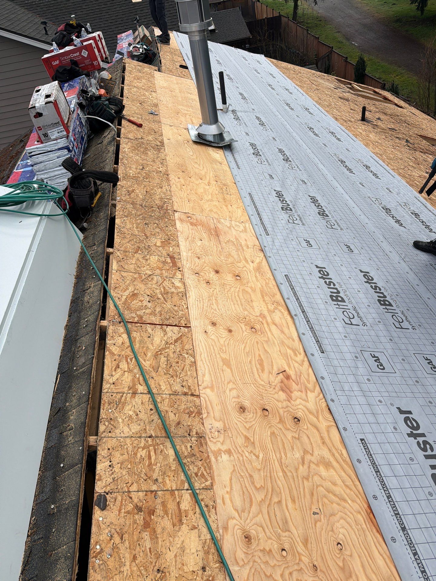 Residential Roofing Installation using GAF HDZ Shingles by Roofing Formula LLC