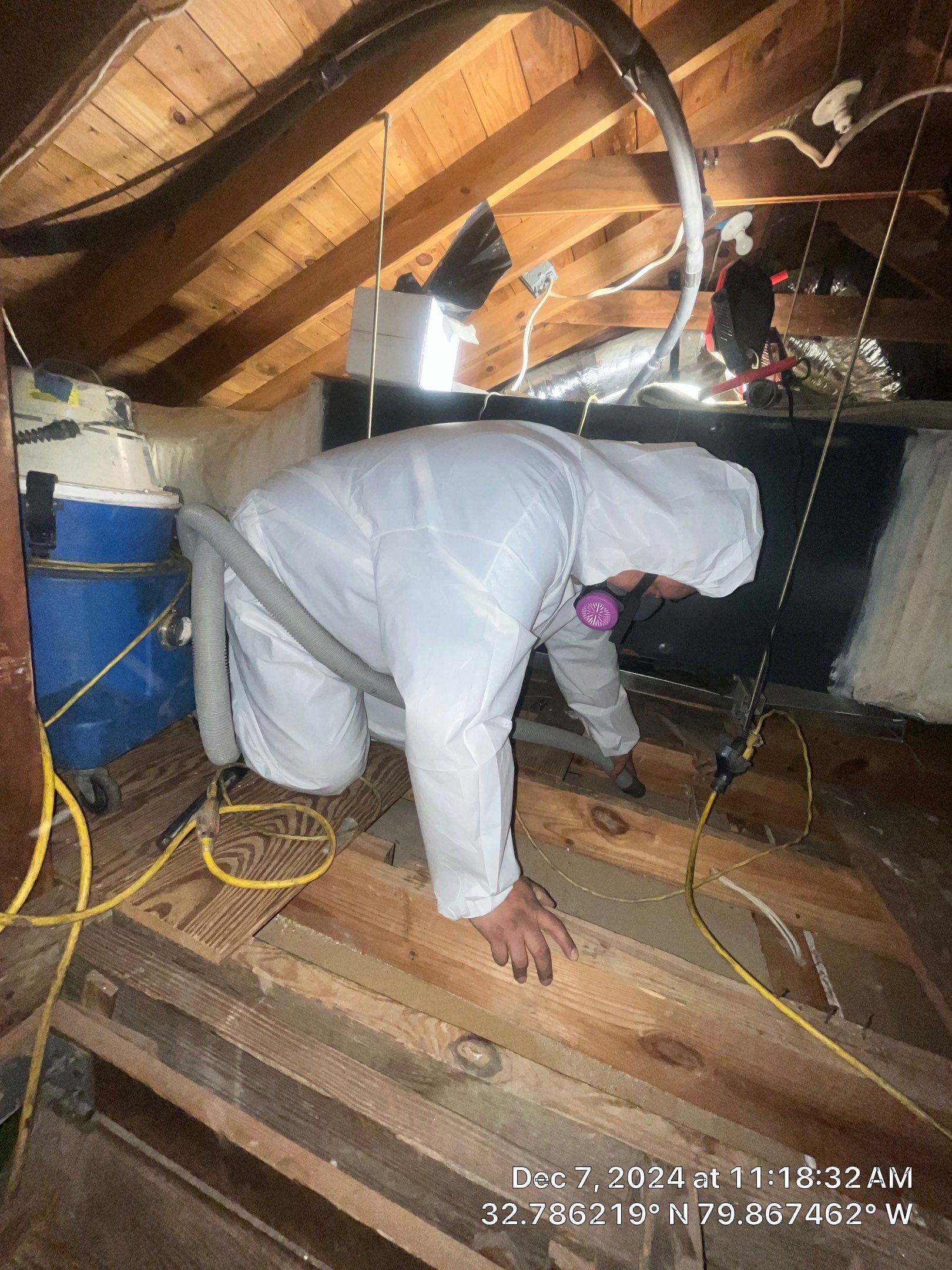 Abatement level clean of non-ACM vermiculite insulation by EAS Environmental, LLC.