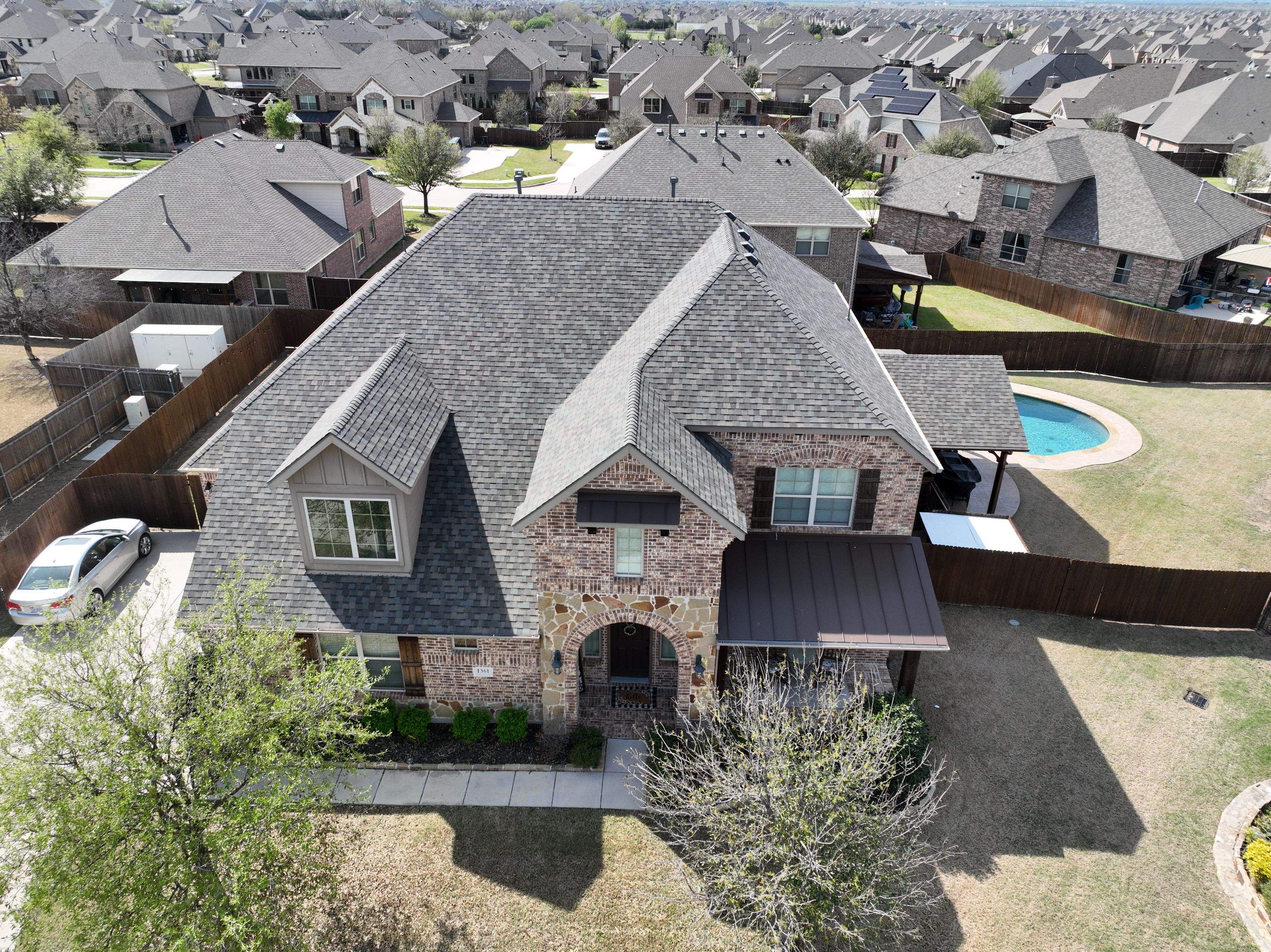 Residential Roofing Installation using Certainteed Max Def Weatherwood by Becker Roofing and Exteriors