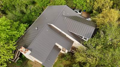 Dark Bronze - L&A Standing Seam with Striations