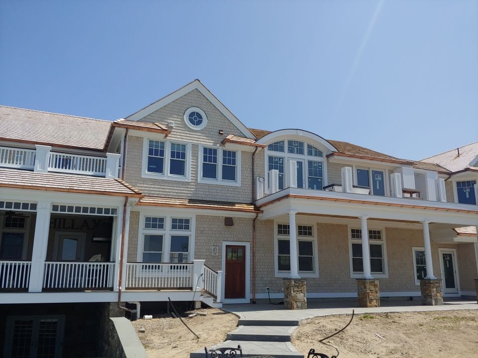 Gutter Installation using 6" Half Round Copper Gutter in East Sandwich, MA by Gutter Pro Enterprises