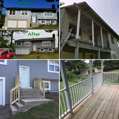 New Roofing, Siding, Railing and Gutters