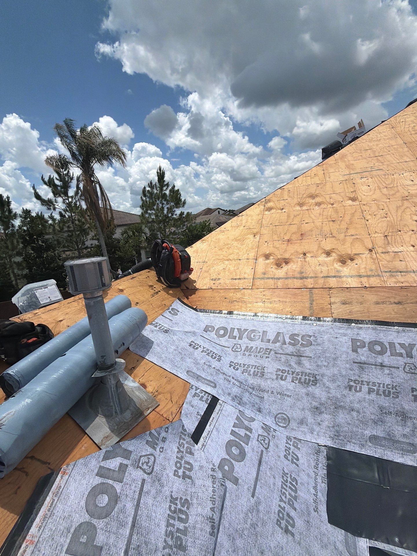 Concrete Tile Roof Replacement Using Polystick TU Plus in Orlando by Fortified Roofing Solutions Corp.