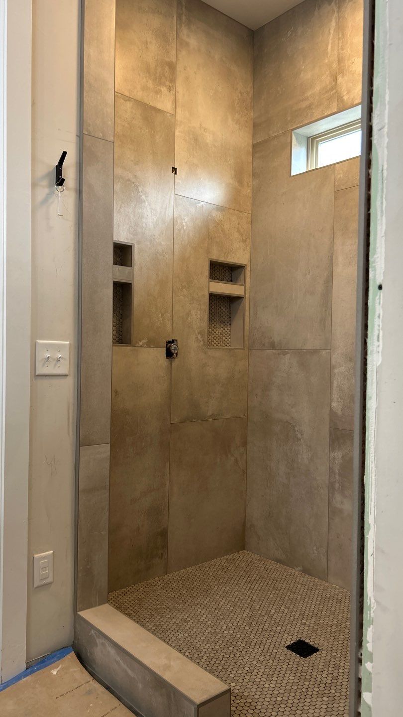 Stunning Tile Shower Installation  by Footprints Floors of Nashville