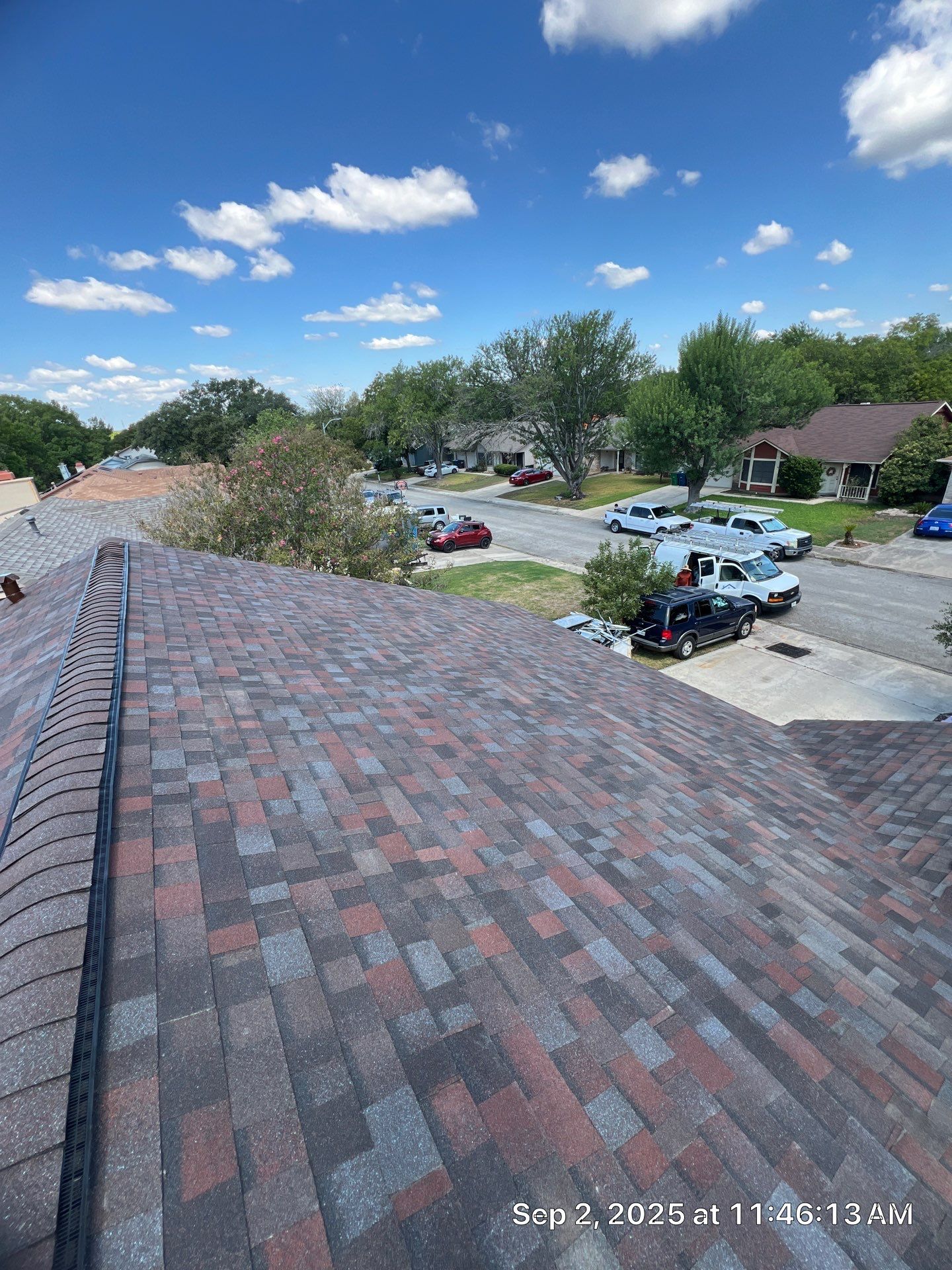 Merlot Roof Replacement & Tinted Skylight Installation | San Antonio, TX by Ayan Roofing