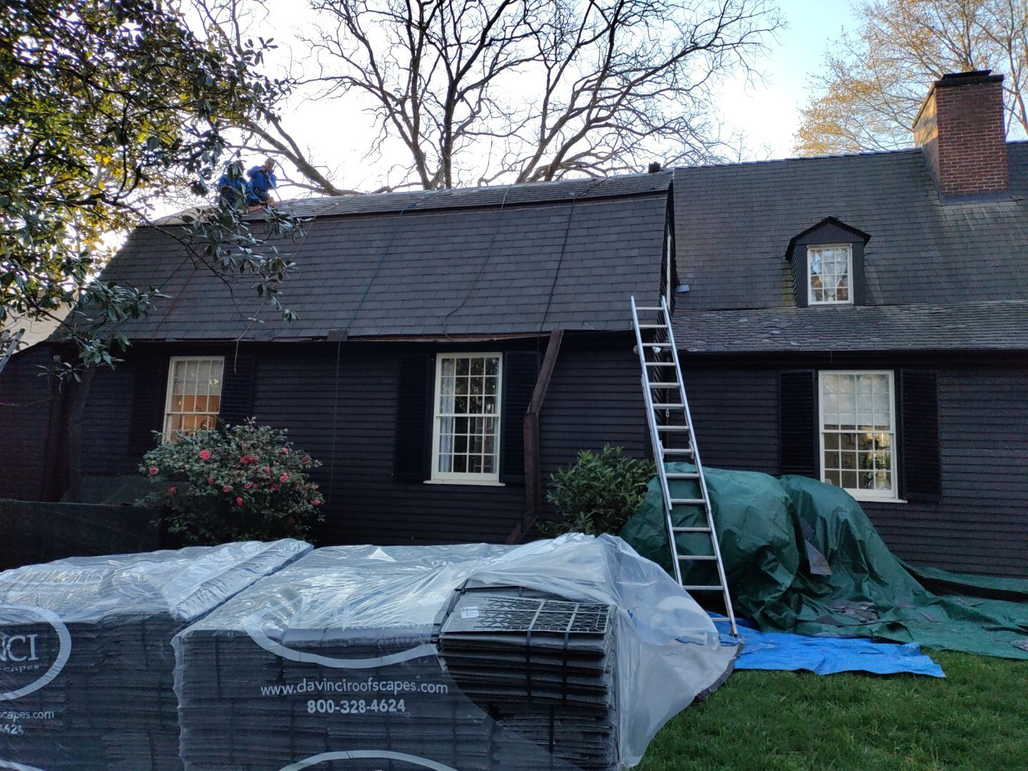 Residential Roofing Installation using Da Vinci Slate  by Inspector Roofing and Restoration