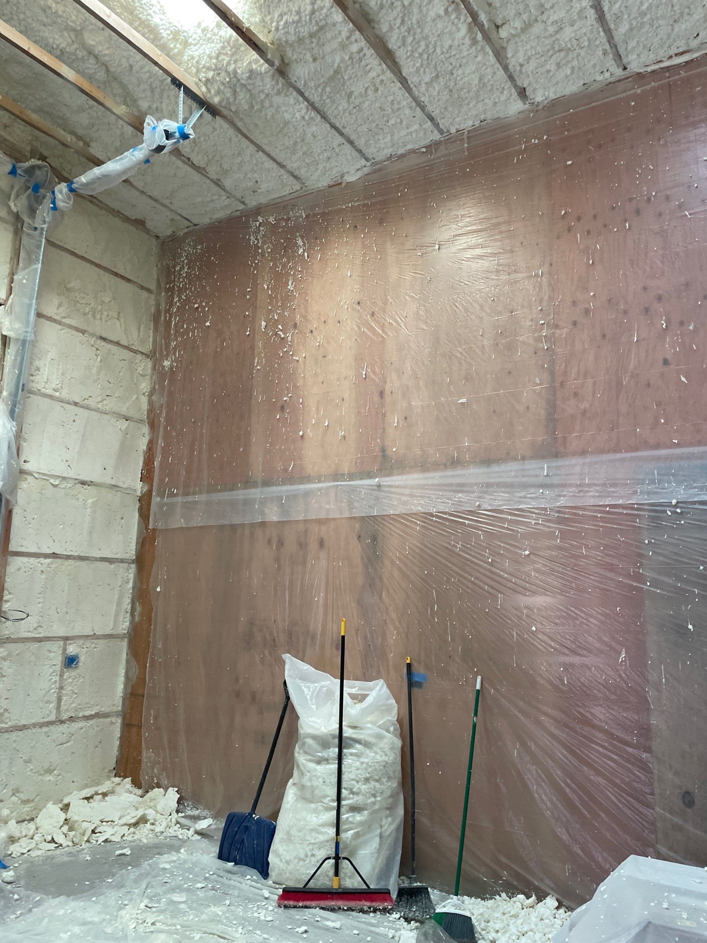 Open Cell Spray Foam to a Pole Barn by NYS Foam & Energy