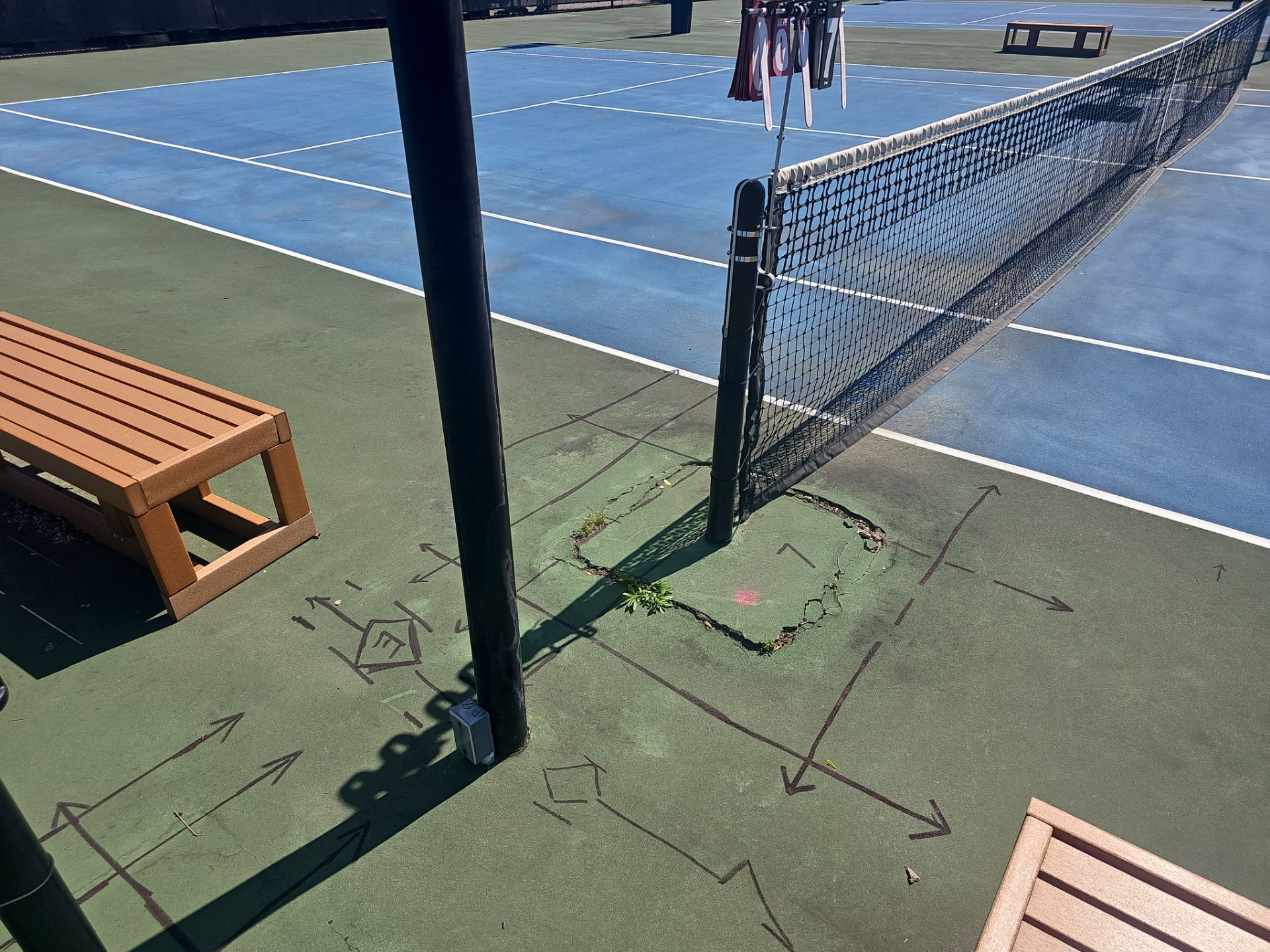 Concrete Assessment Project for Tennis Courts by Alsip Locating Service, LLC