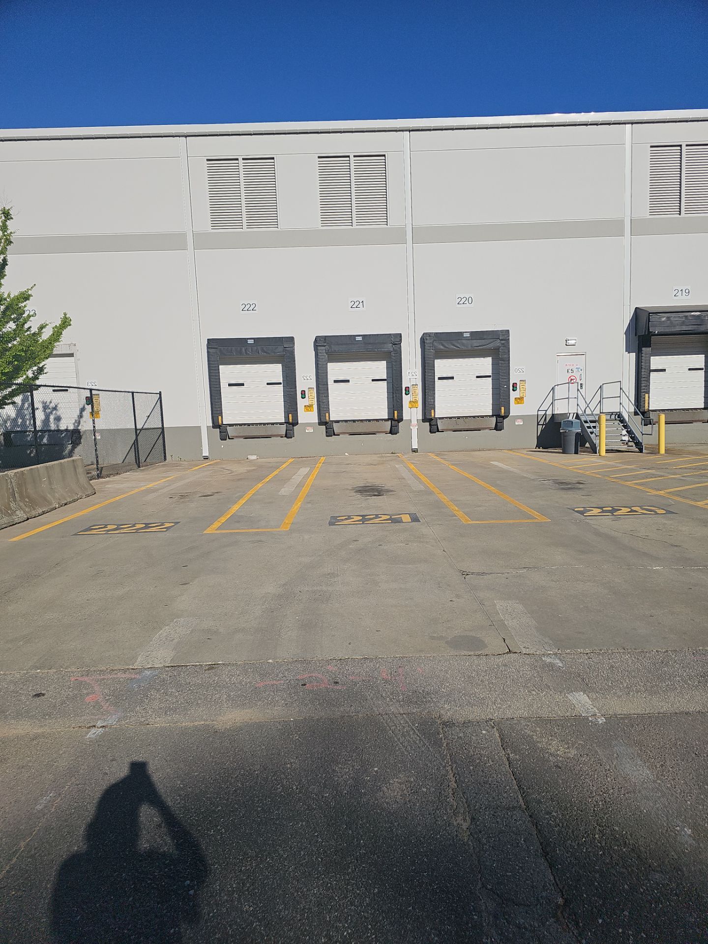 Striping Amazon Parking Lot  by Billy Weatherspoon Contractor