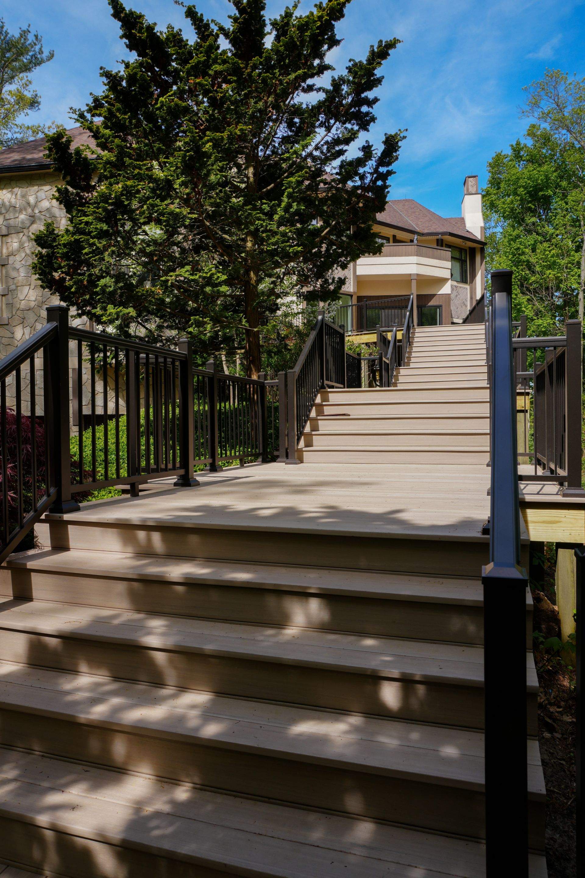 Custom Multi-Level Deck in Grand Haven by Cutting Edge Homes
