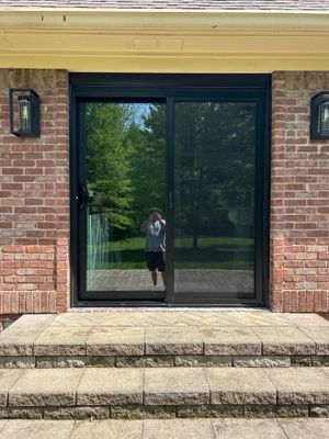 Black Sliding Patio Door and Window Replacement in Avon