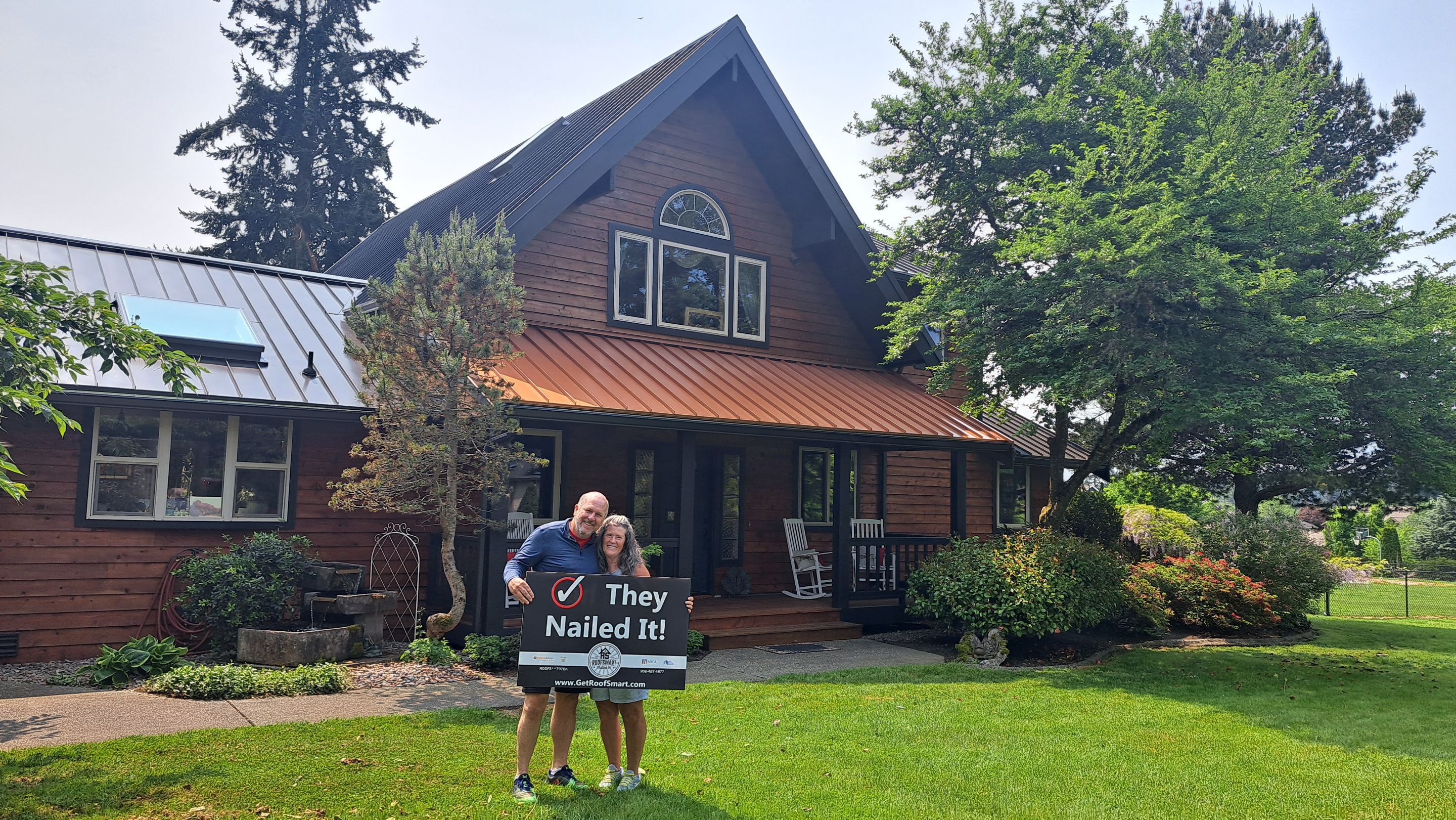 Buckley Roof Replacement using Standing Seam Metal - Dark Bronze by RoofSmart