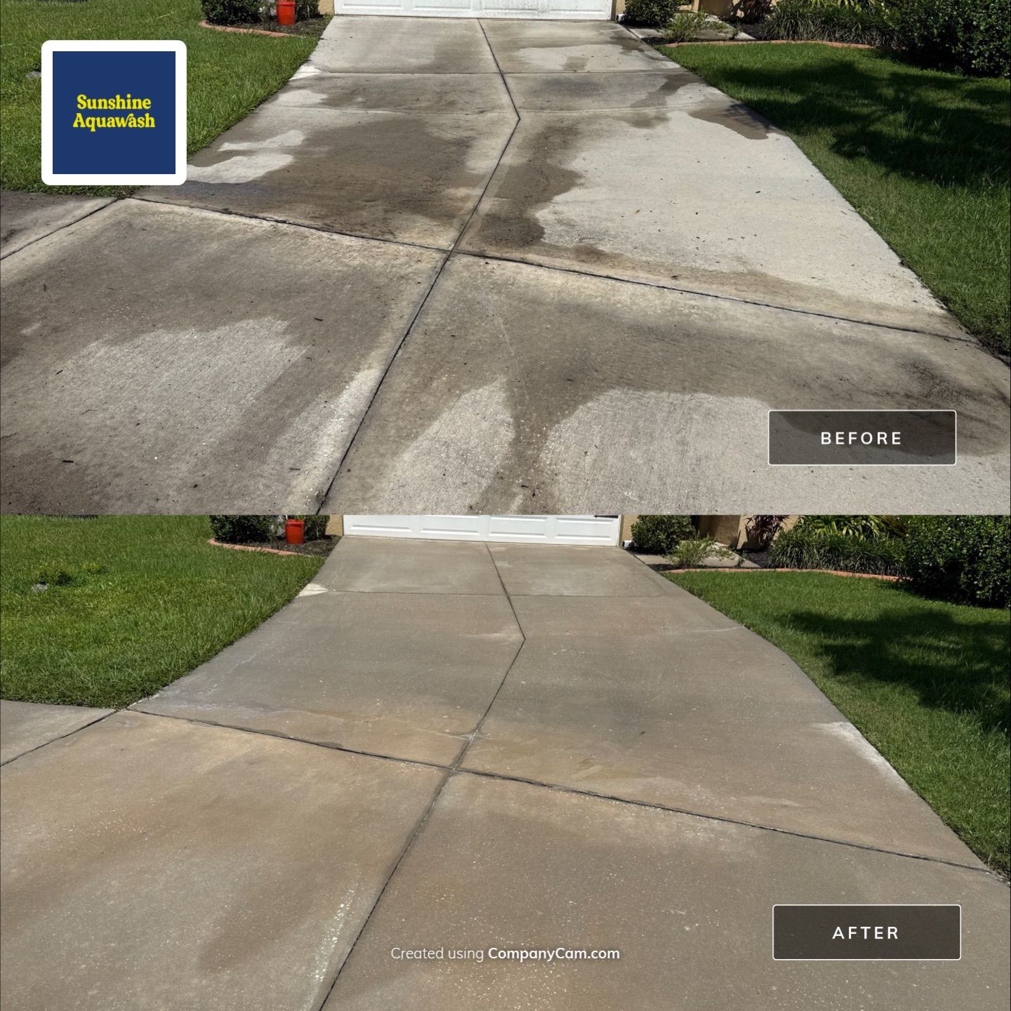 Concrete Driveway & Sidewalk Cleaning in Crystal Lakes – Palmetto, FL by Sunshine AquaWash