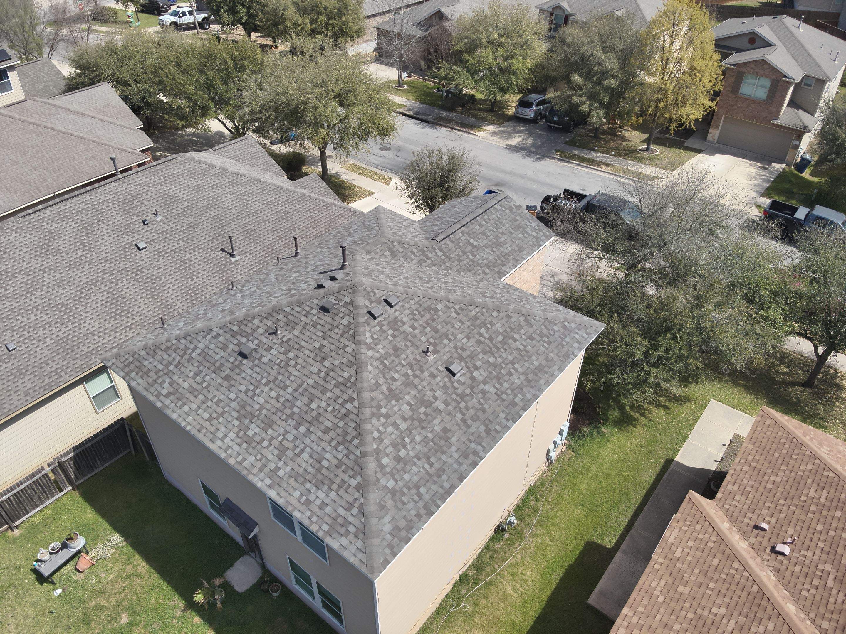 Residential Roof Replacement using Owens Corning - Duration - Driftwood by Action Exteriors Austin