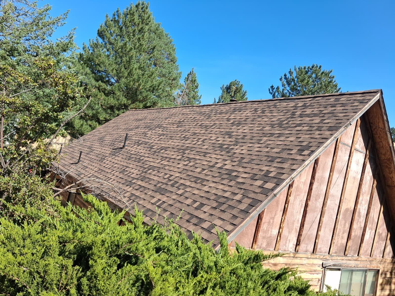Architectural Shingle Roof Replacement for Boise Log Cabin Home by Olive Roofing